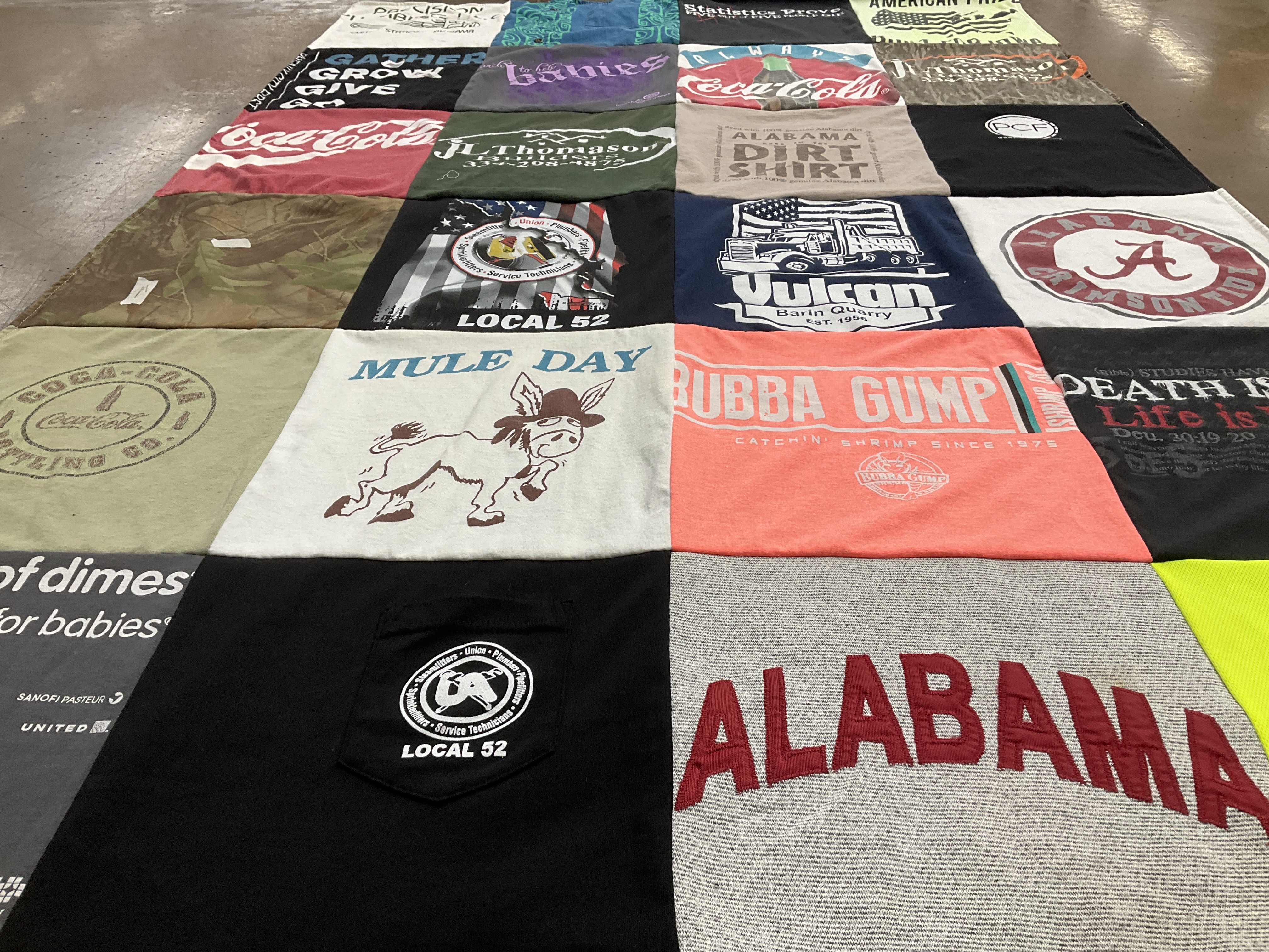 T-shirt quilt featuring alabama crimson tide by Cindy from AL