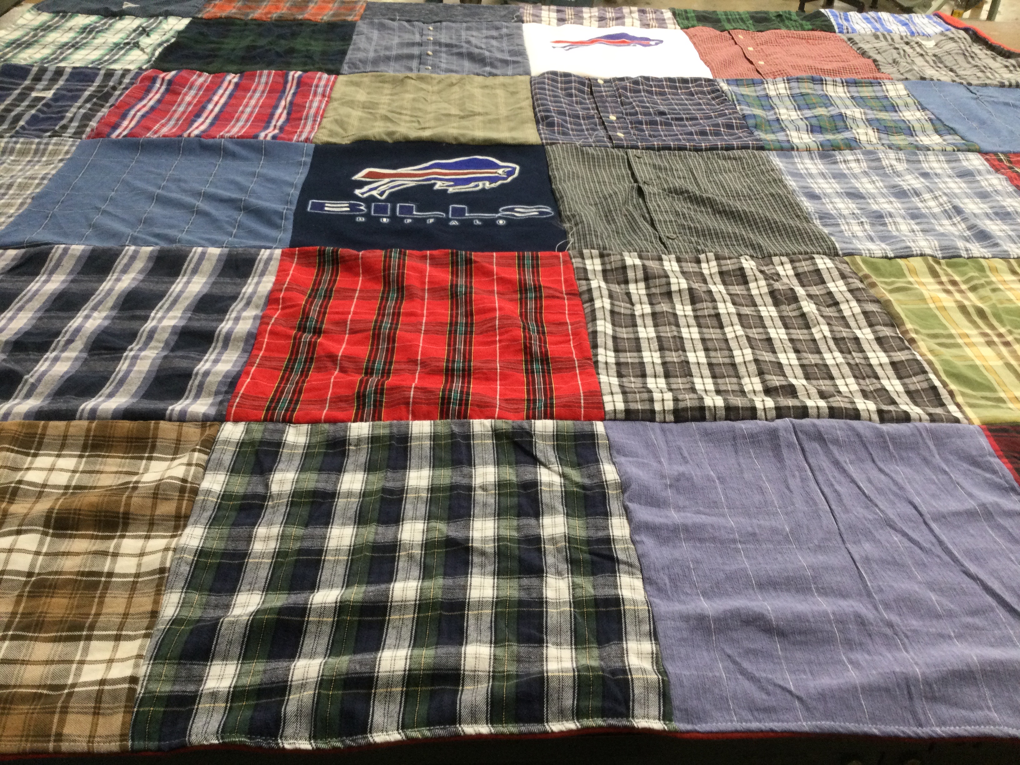 T-shirt quilt featuring buffalo bills by Megan from VA