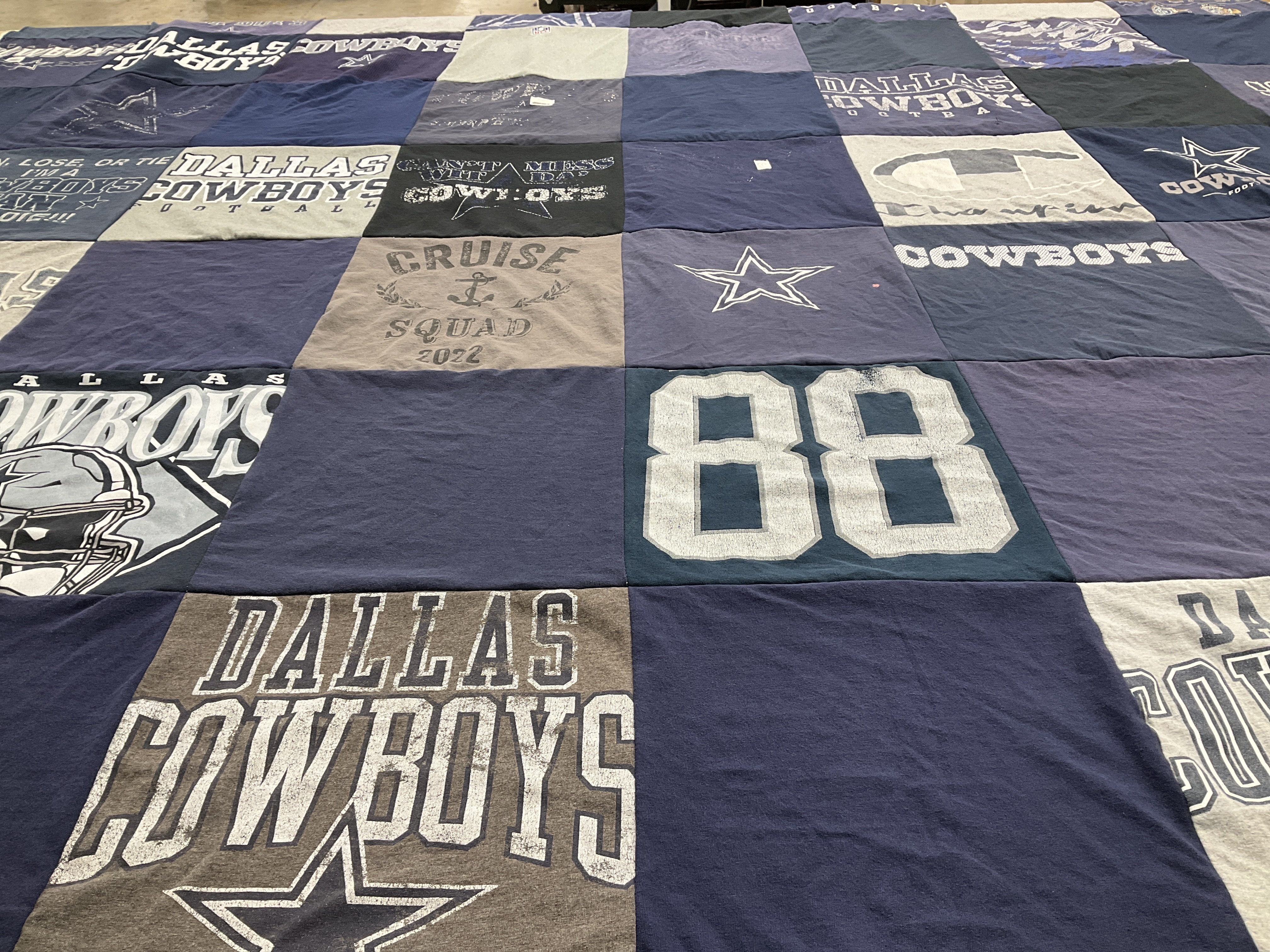 T-shirt quilt featuring dallas cowboys by ALVENIA from DE