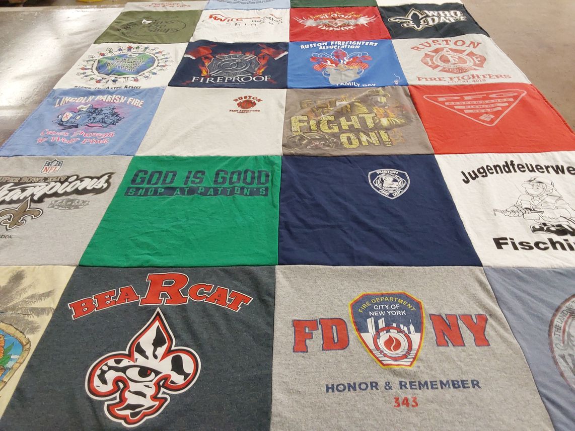 T-shirt quilt featuring new orleans saints by Kay from LA