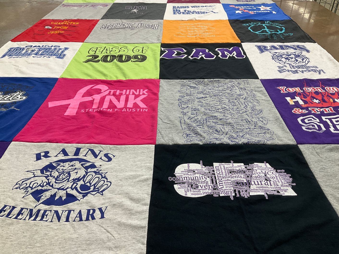 T-shirt quilt featuring raiders by Tammy from TX