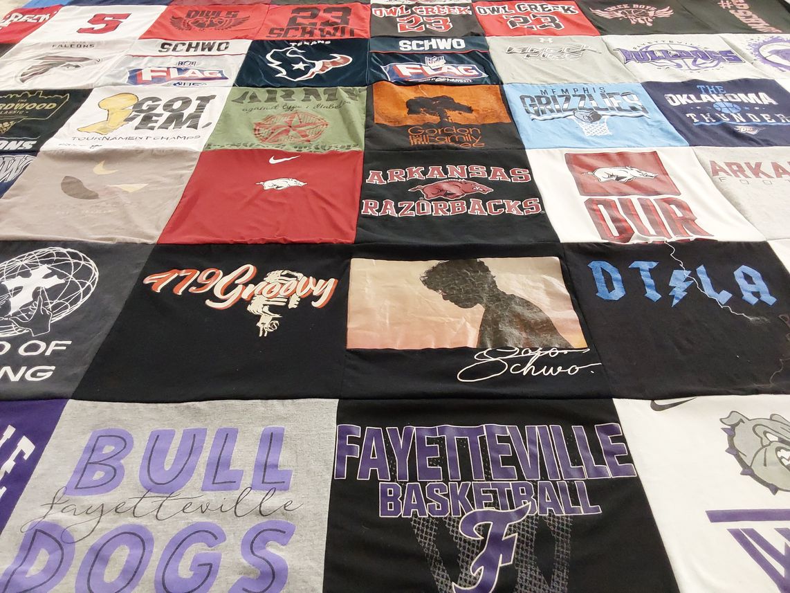 T-shirt quilt featuring cardinals basketball by Anita from AR