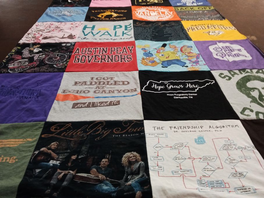 T-shirt quilt featuring austin peay governors by Donna from TN