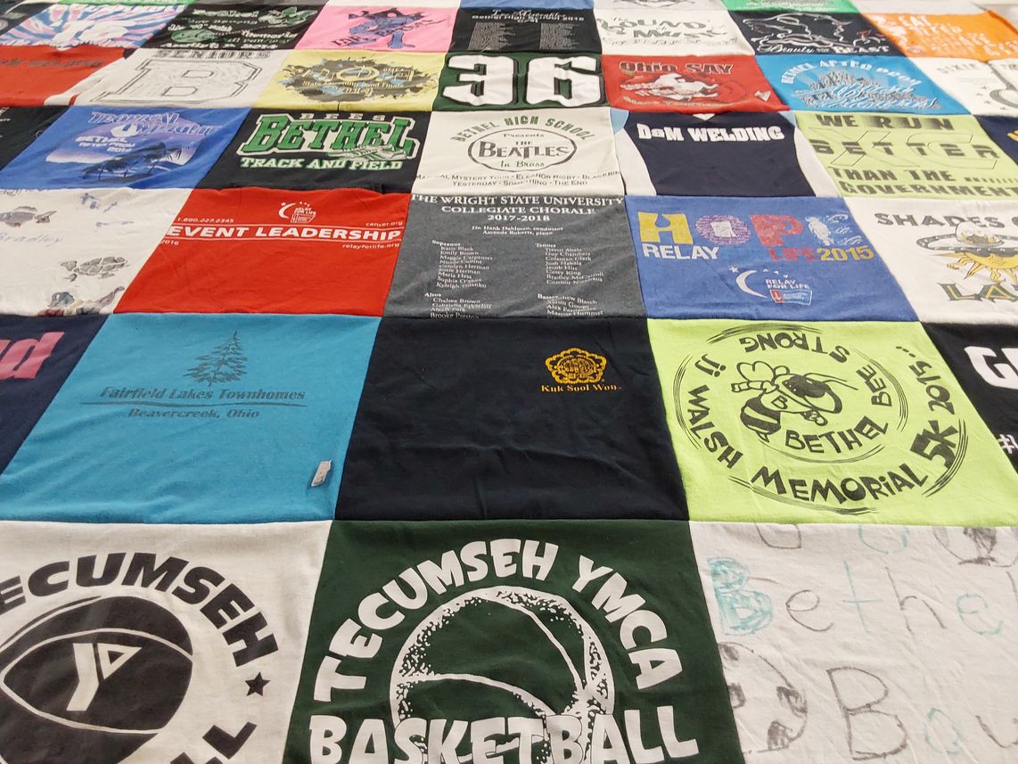 T-shirt quilt featuring tecumseh high school basketball by Cyndi from OH