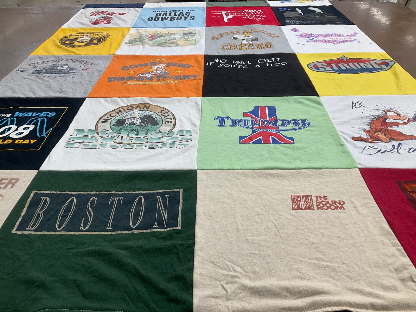 T-shirt quilt featuring dallas cowboys by Susan from MI