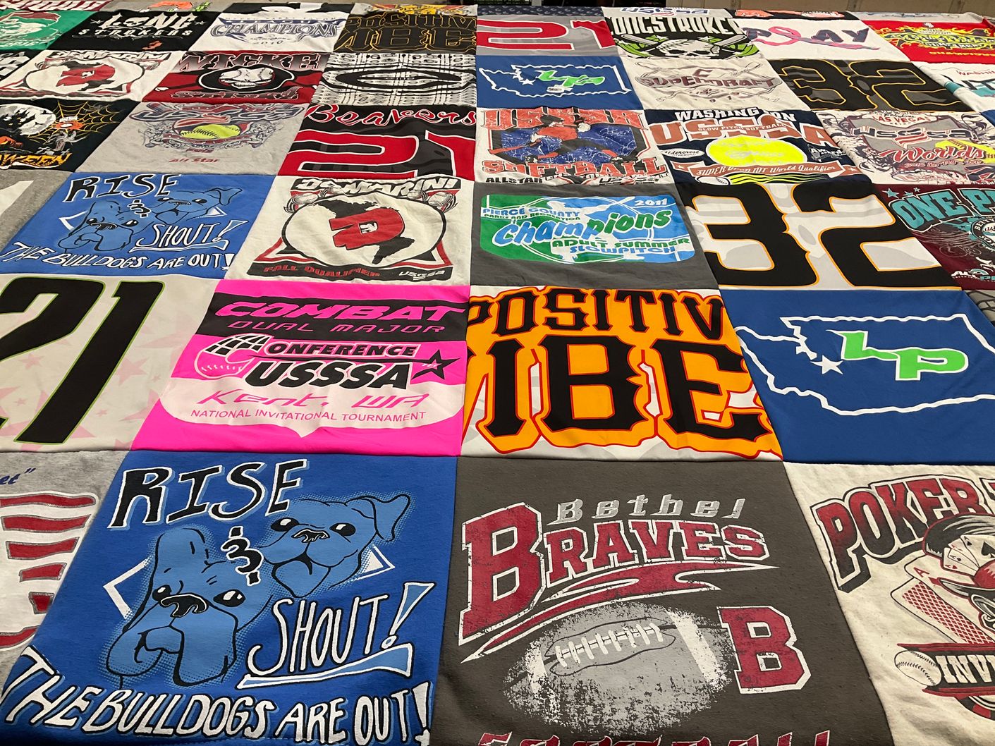 T-shirt quilt featuring braves by Nichole from WA