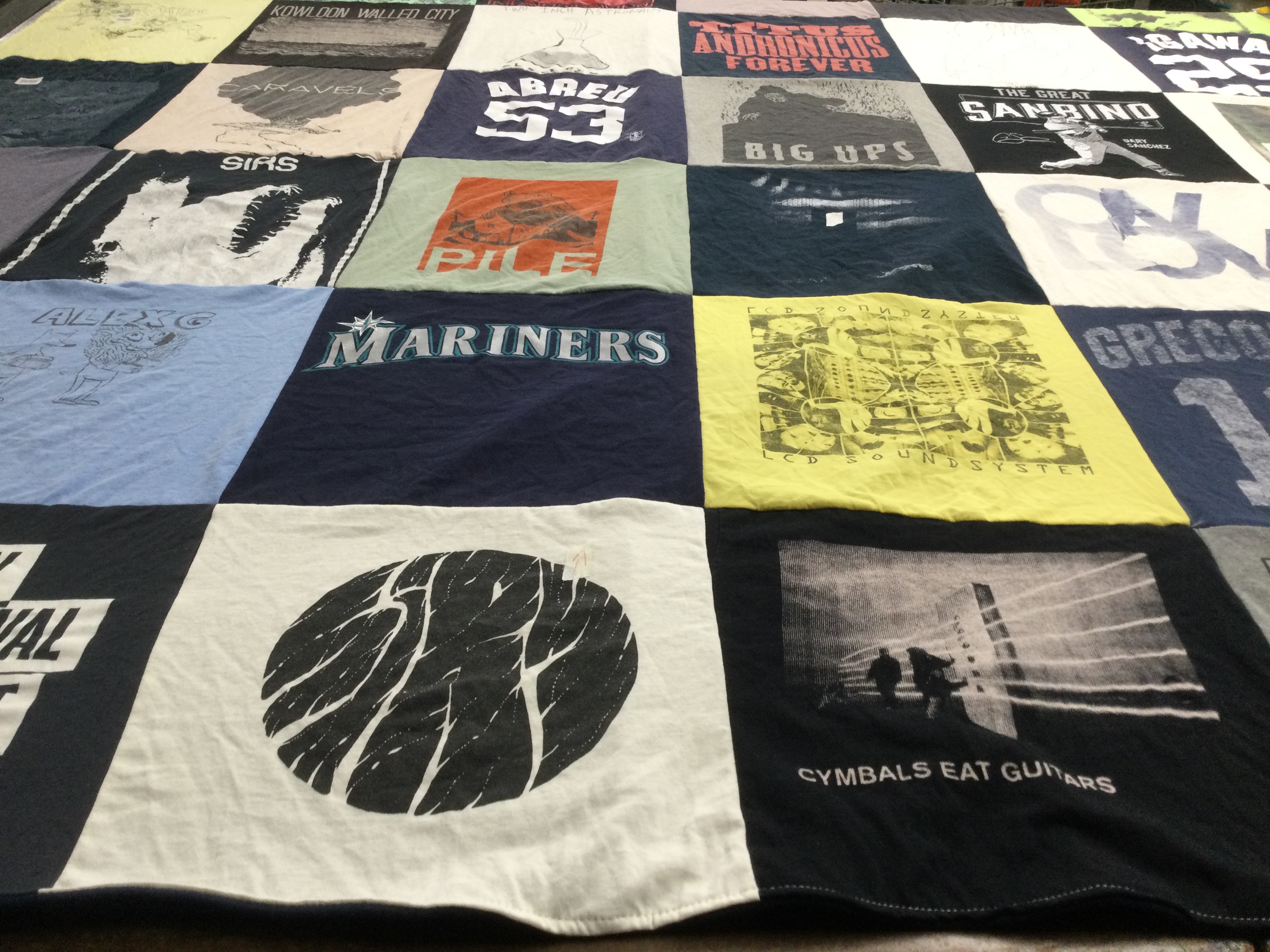 T-shirt quilt featuring mariners by Tracey from CT