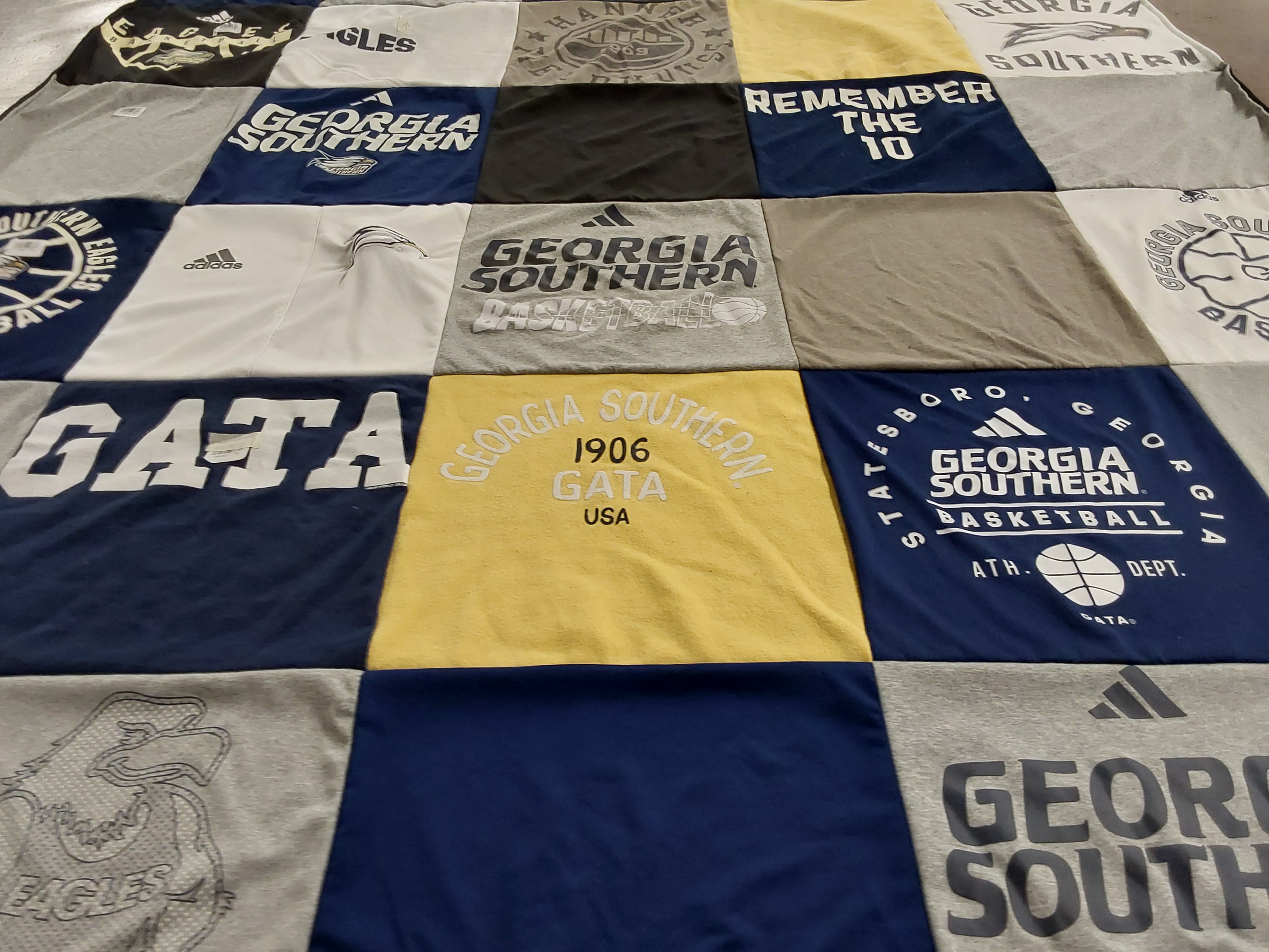T-shirt quilt featuring georgia southern eagles basketball by Tonya from KY