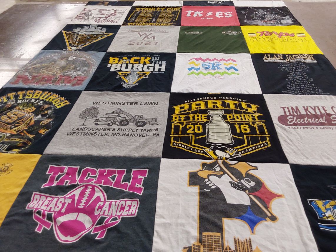 T-shirt quilt featuring pittsburgh penguins by Cheryl from MD