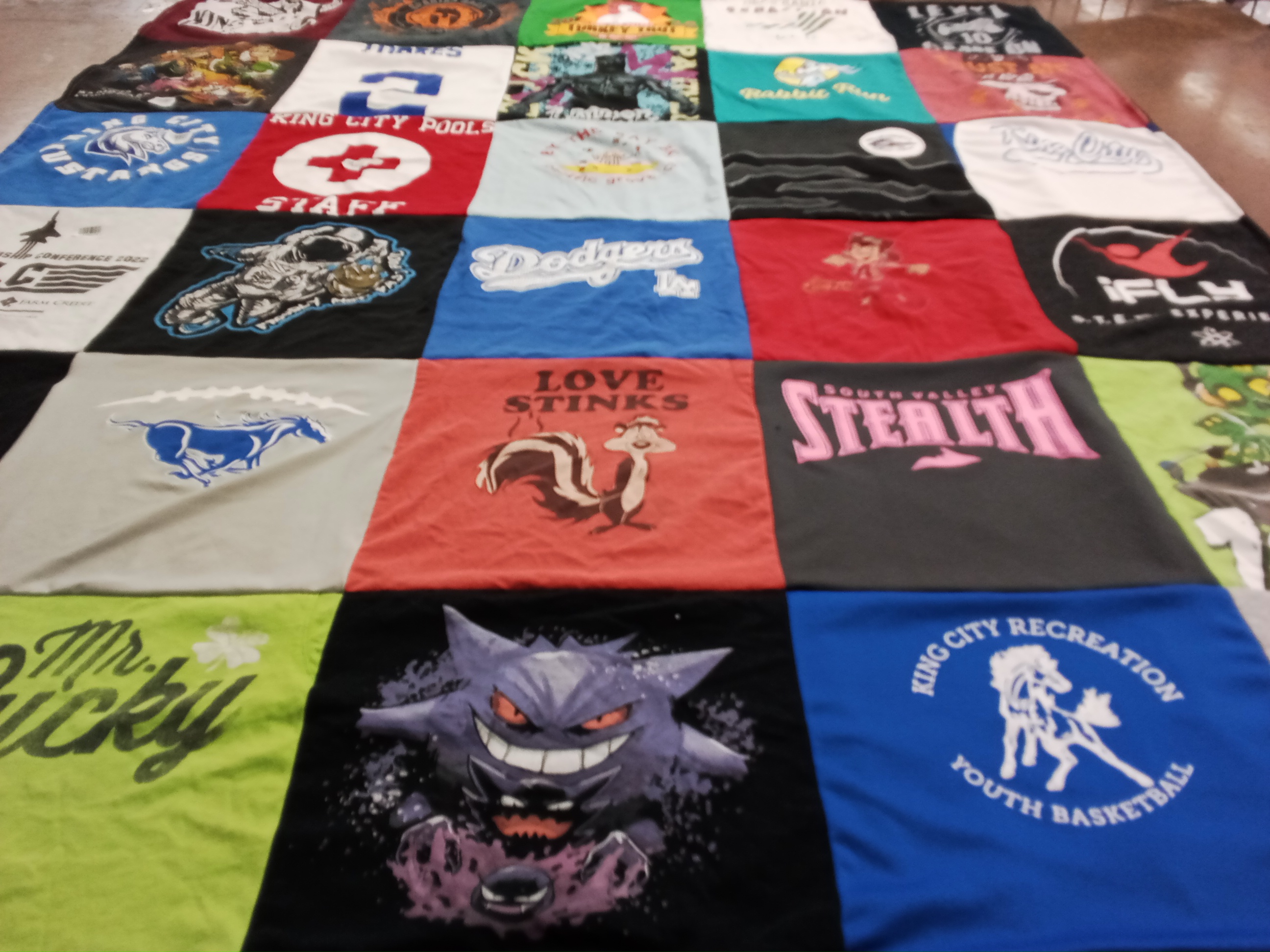 T-shirt quilt featuring king city recreation youth basketball by Shiloh from CA