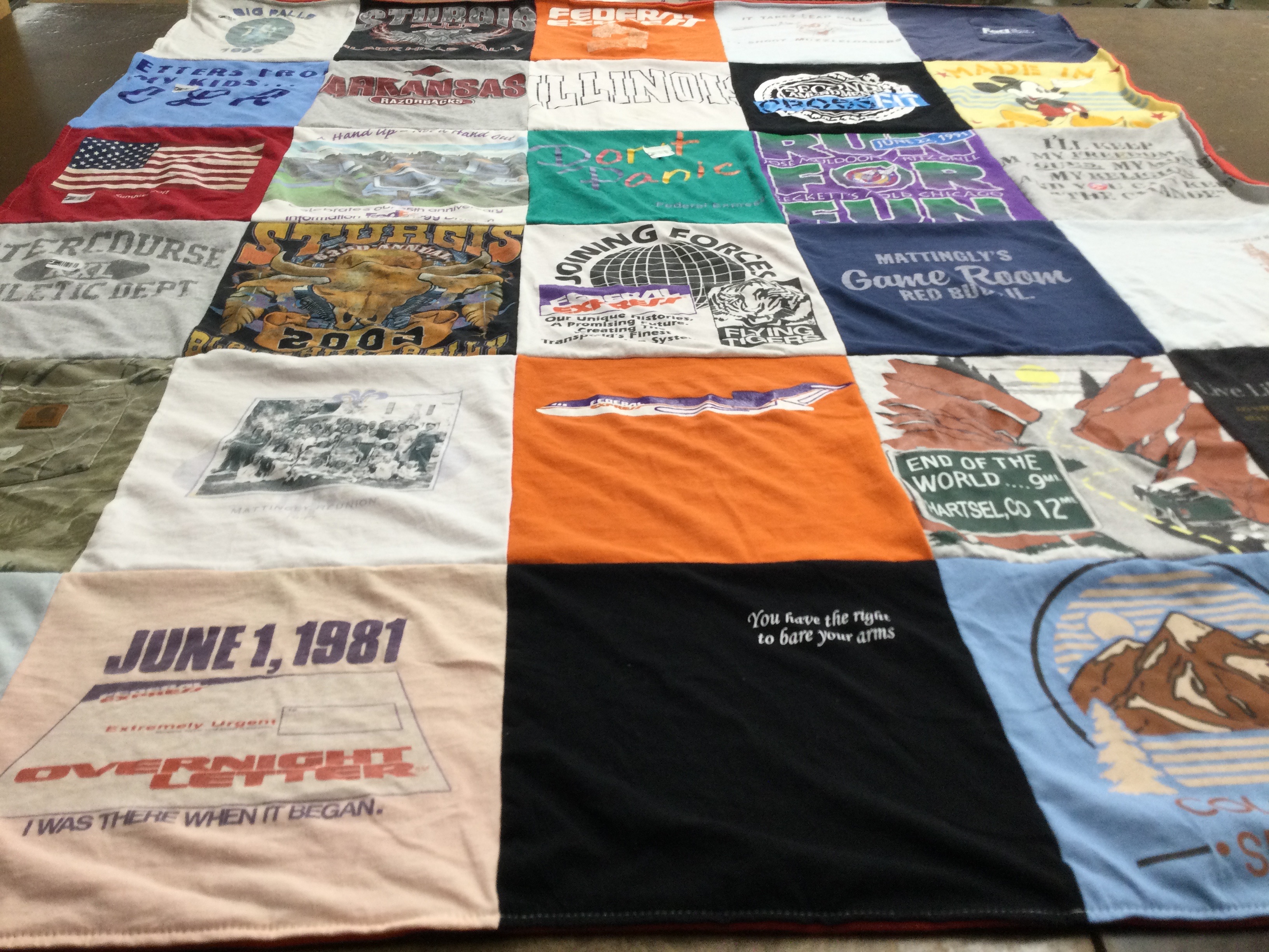 T-shirt quilt from south mountain state university by Norma from CO