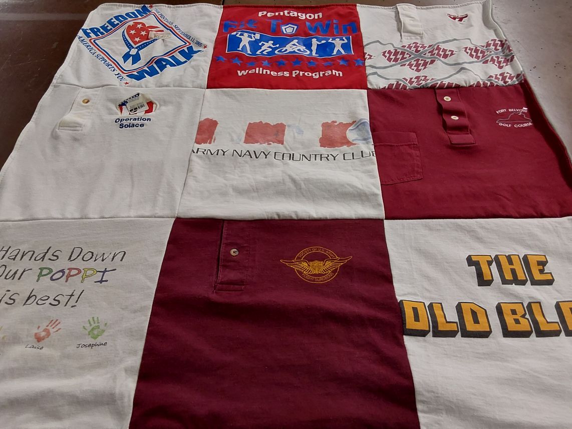 T-shirt quilt from virginia tech university by Allison from AL