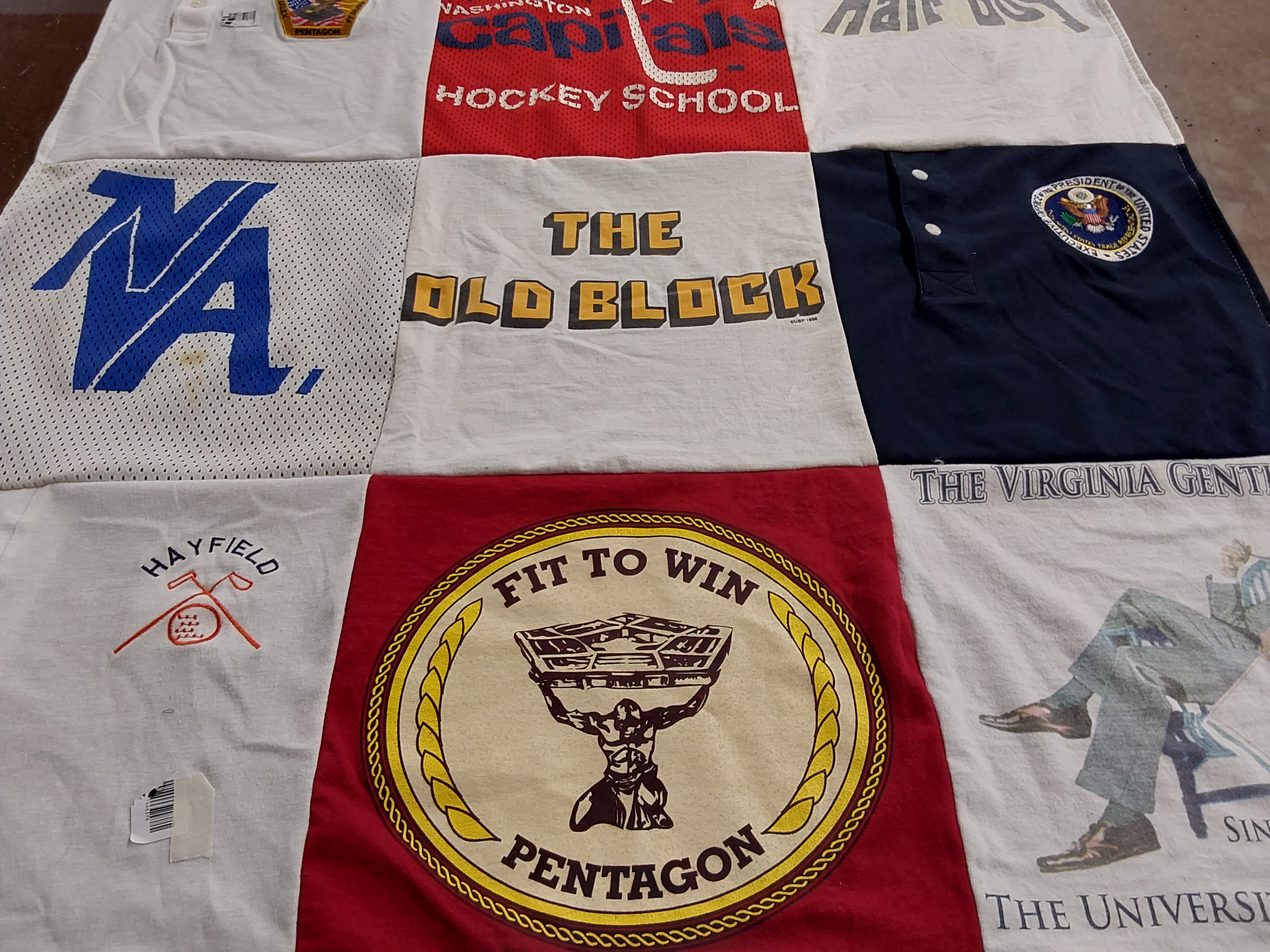T-shirt quilt featuring washington capitals by Allison from AL