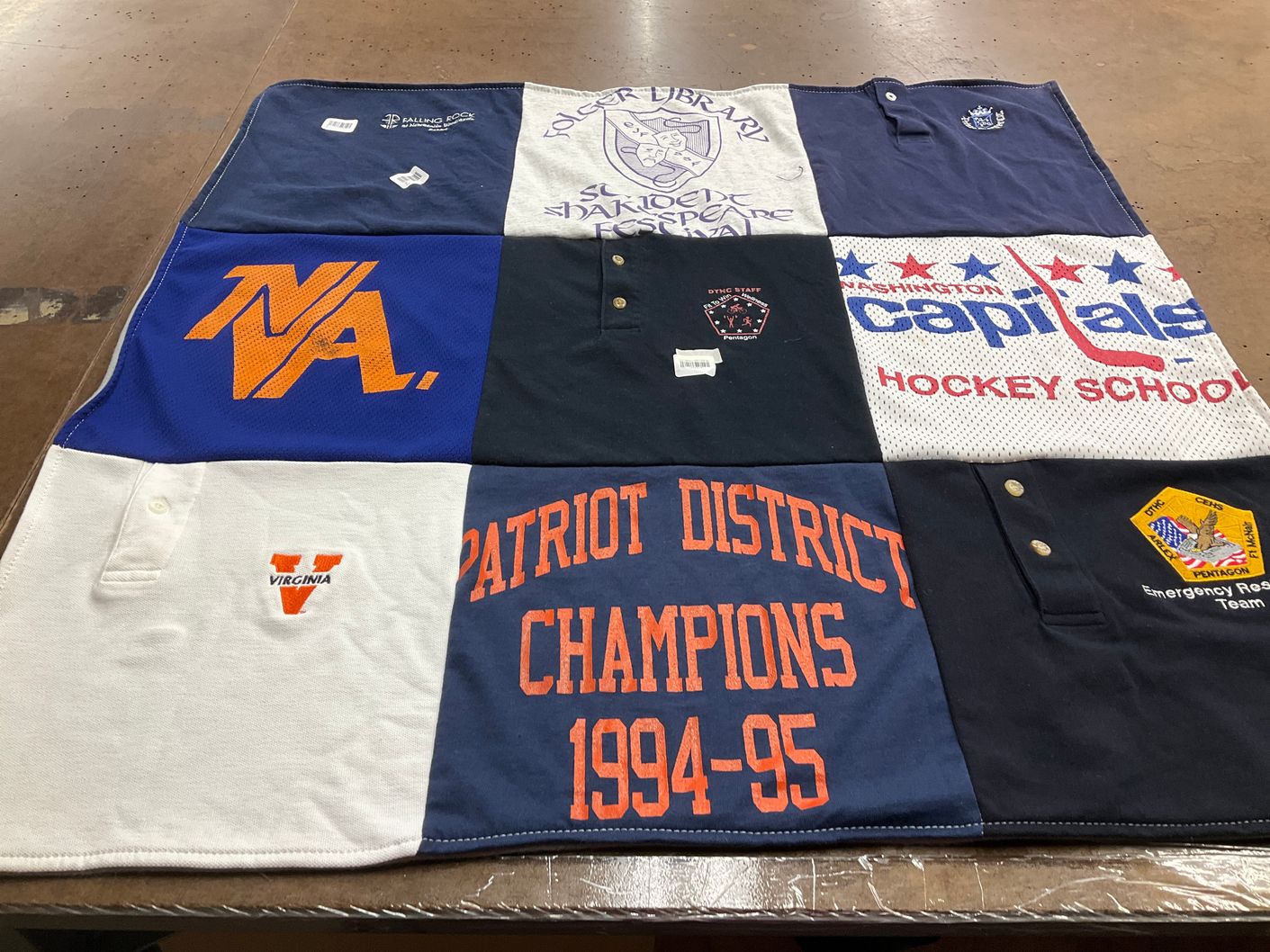 T-shirt quilt featuring washington capitals hockey school by Allison from AL