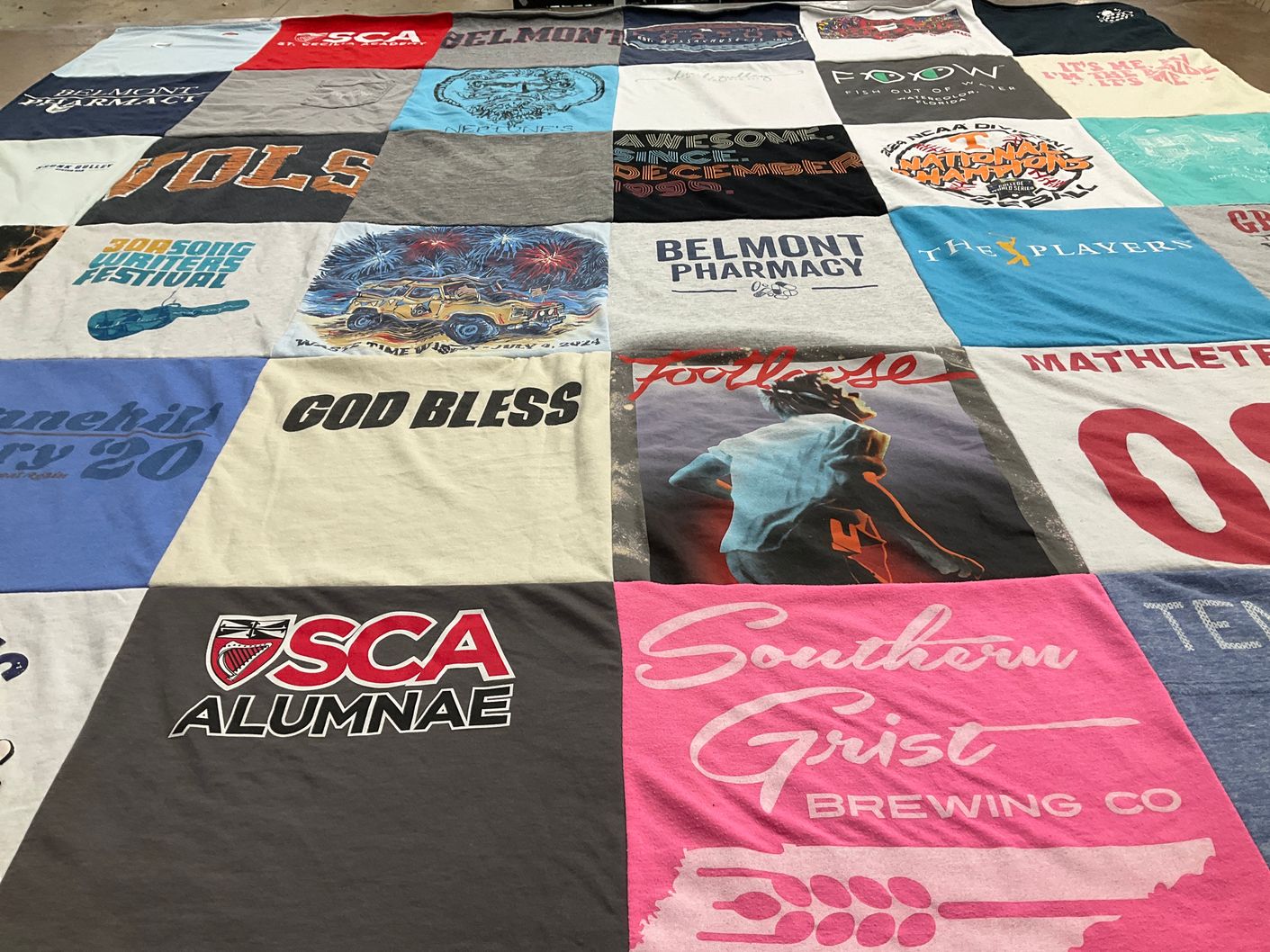 T-shirt quilt featuring tennessee vols by Caroline from TN