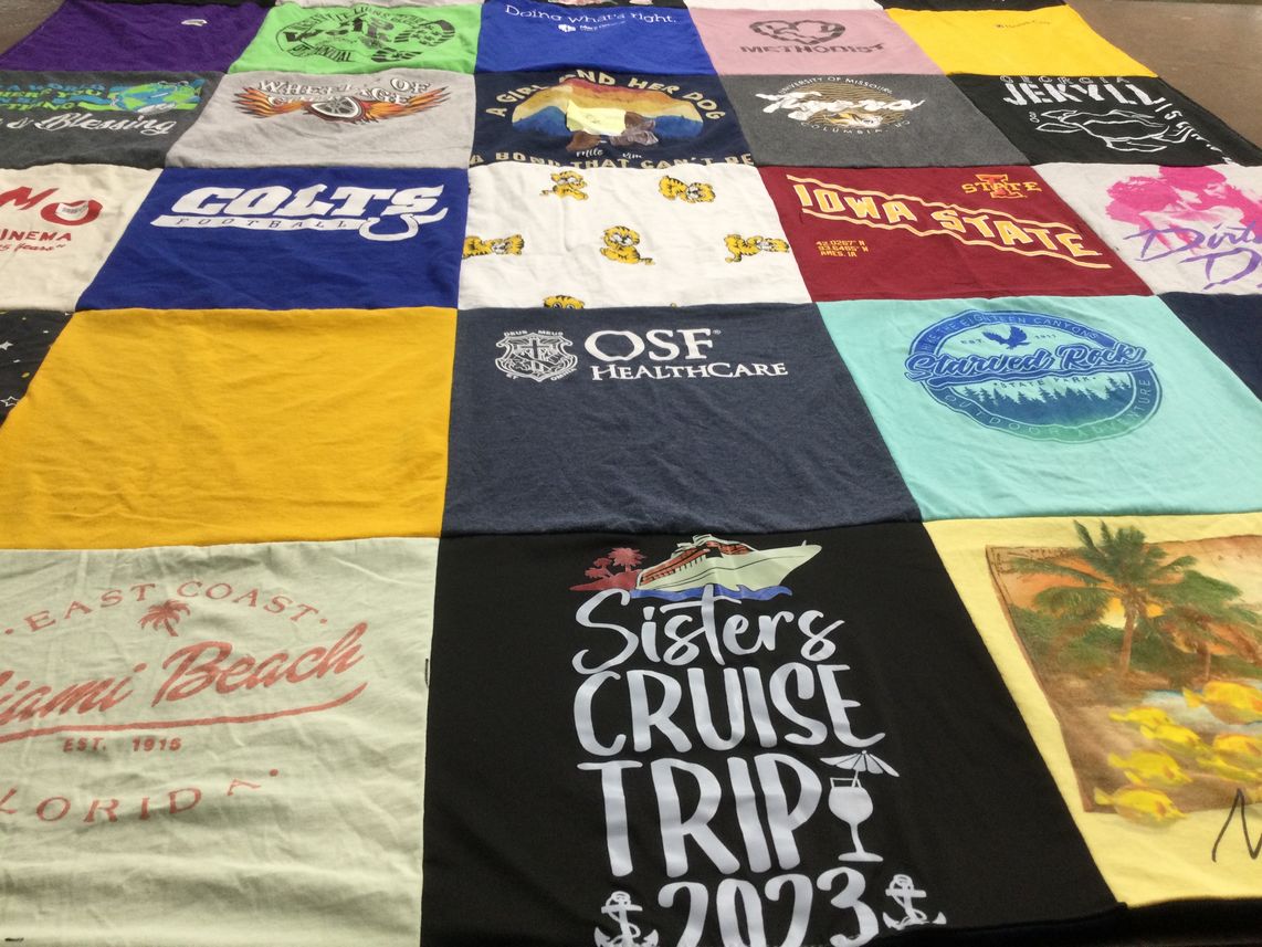 T-shirt quilt featuring colts football by Kim from IL