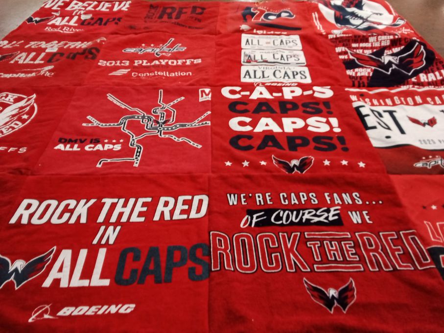 T-shirt quilt featuring washington capitals by Patricia from MD