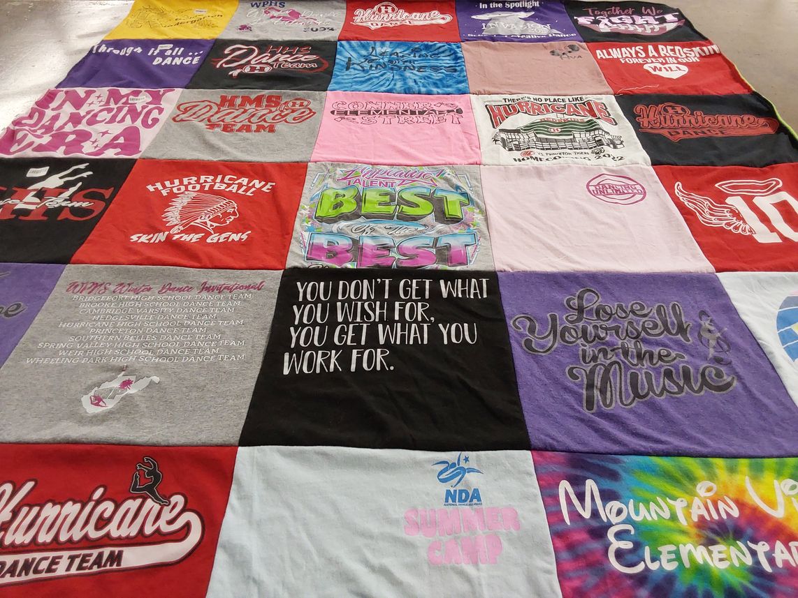 T-shirt quilt featuring hurricane football team by Rebecca from WV