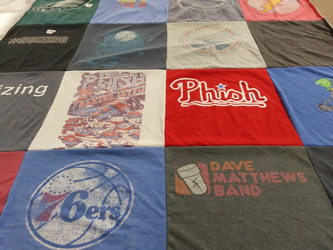 T-shirt quilt featuring philadelphia 76ers by Brian from PA
