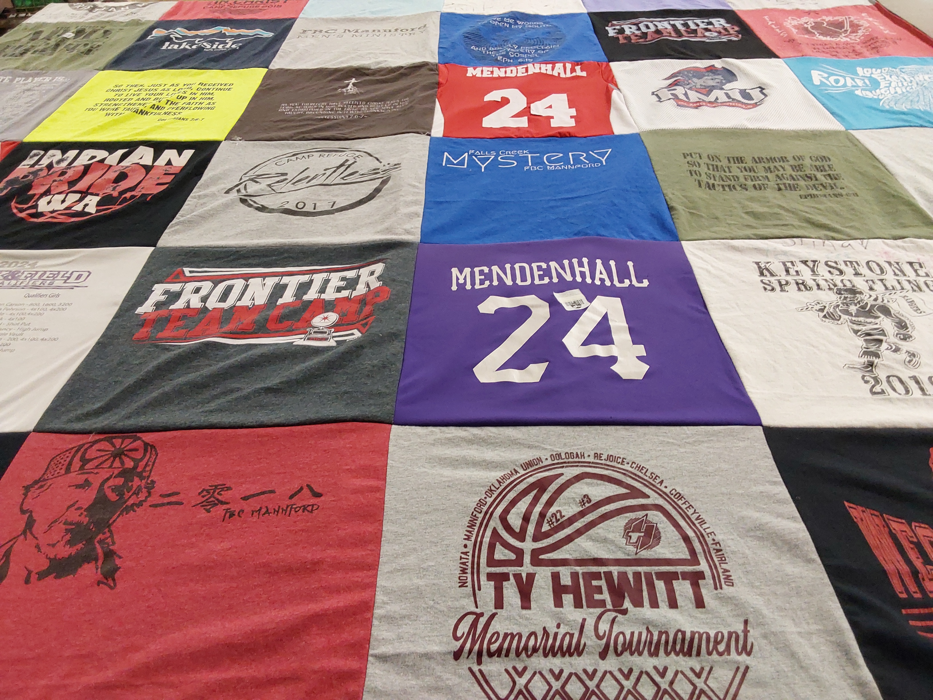 T-shirt quilt featuring ty hewitt memorial tournament by Jana from OK