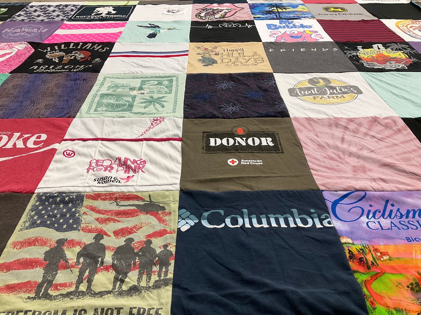 T-shirt quilt from williams arizona university by Julie from CA