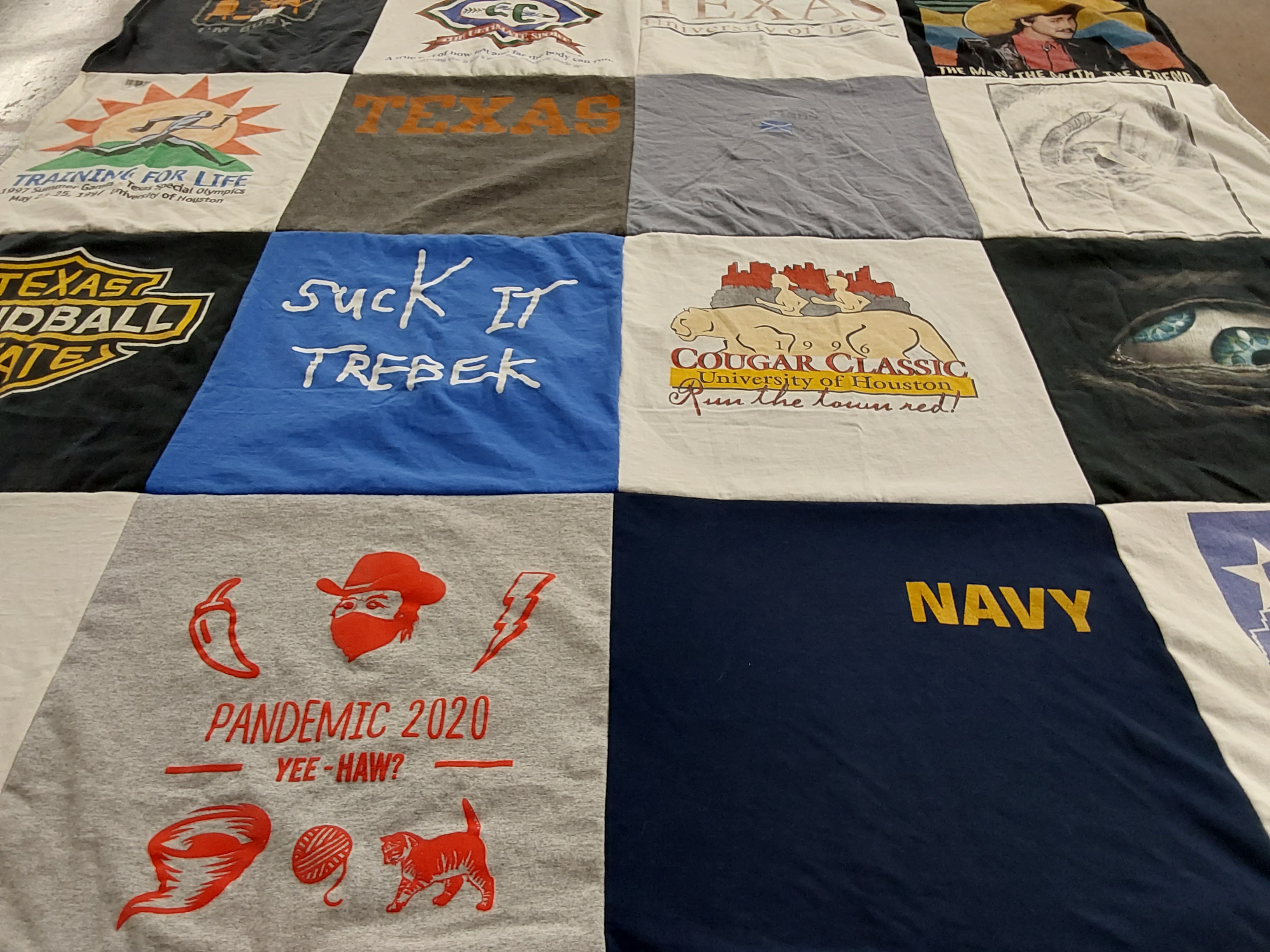 T-shirt quilt from university of houston by Stefanie from TX