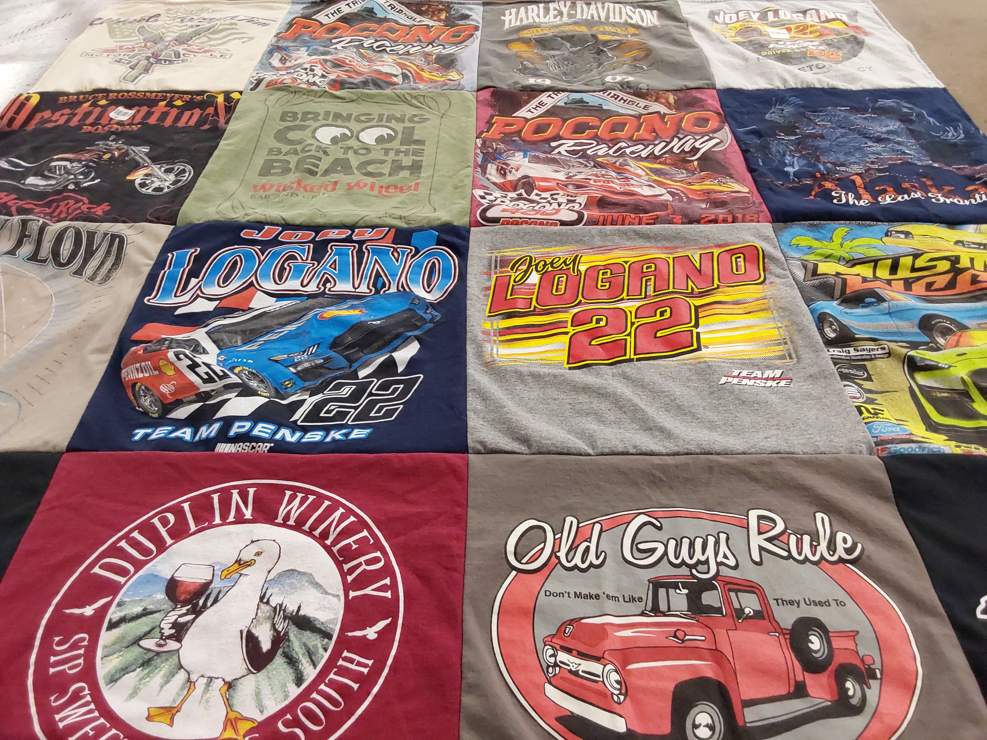 T-shirt quilt featuring pocono racing by Rikki from SC