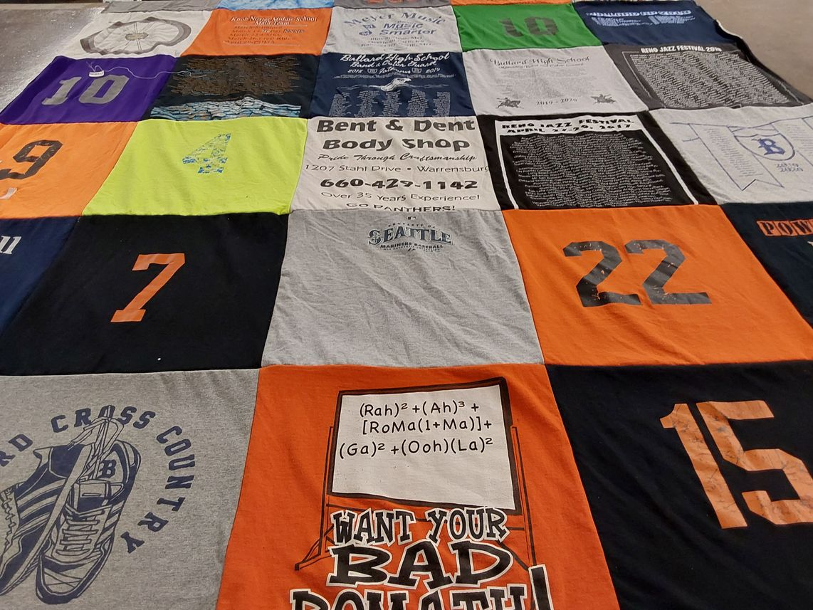 T-shirt quilt featuring seattle mariners, seattle football by Dana from CA