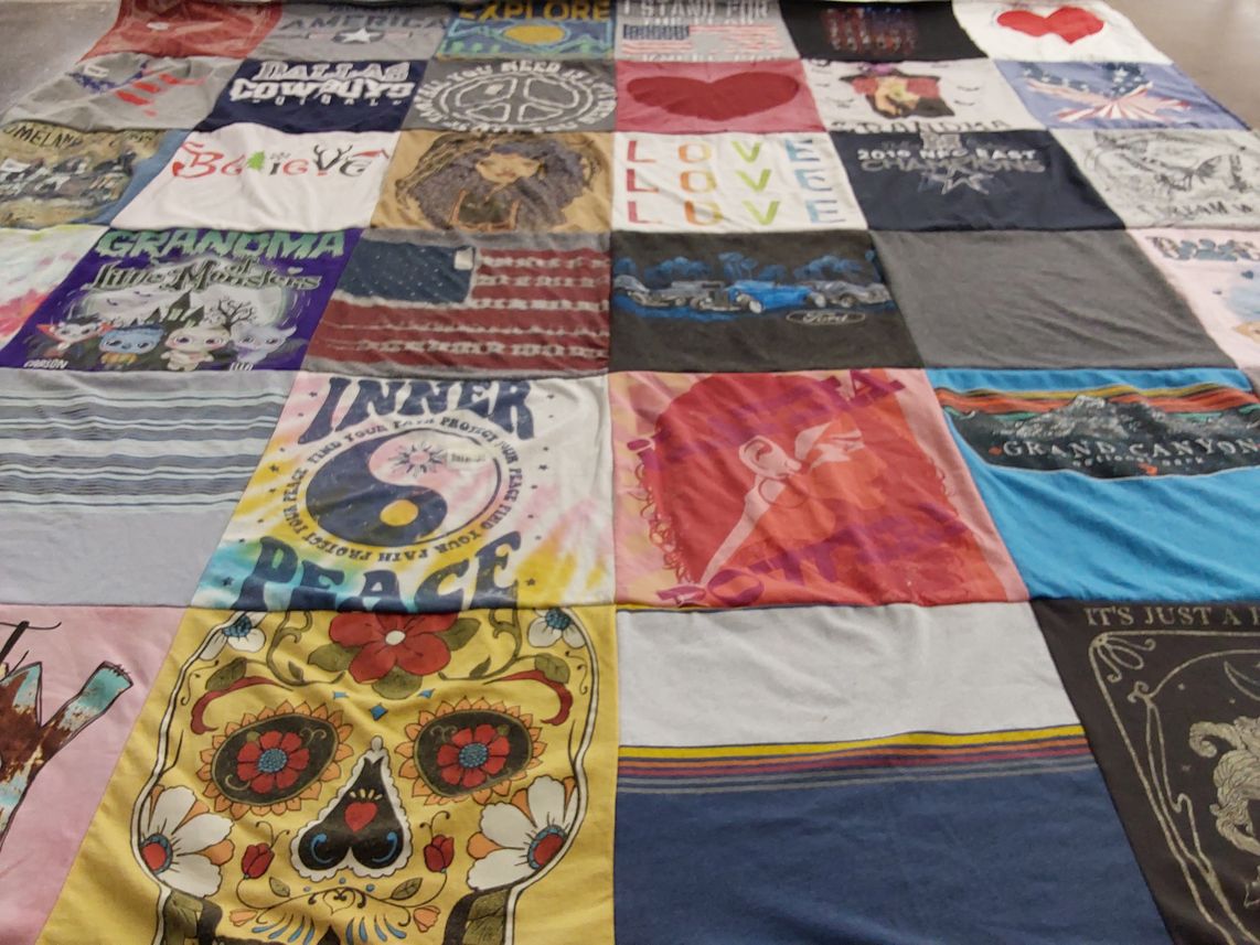 T-shirt quilt featuring dallas cowboys by Rosana from CA