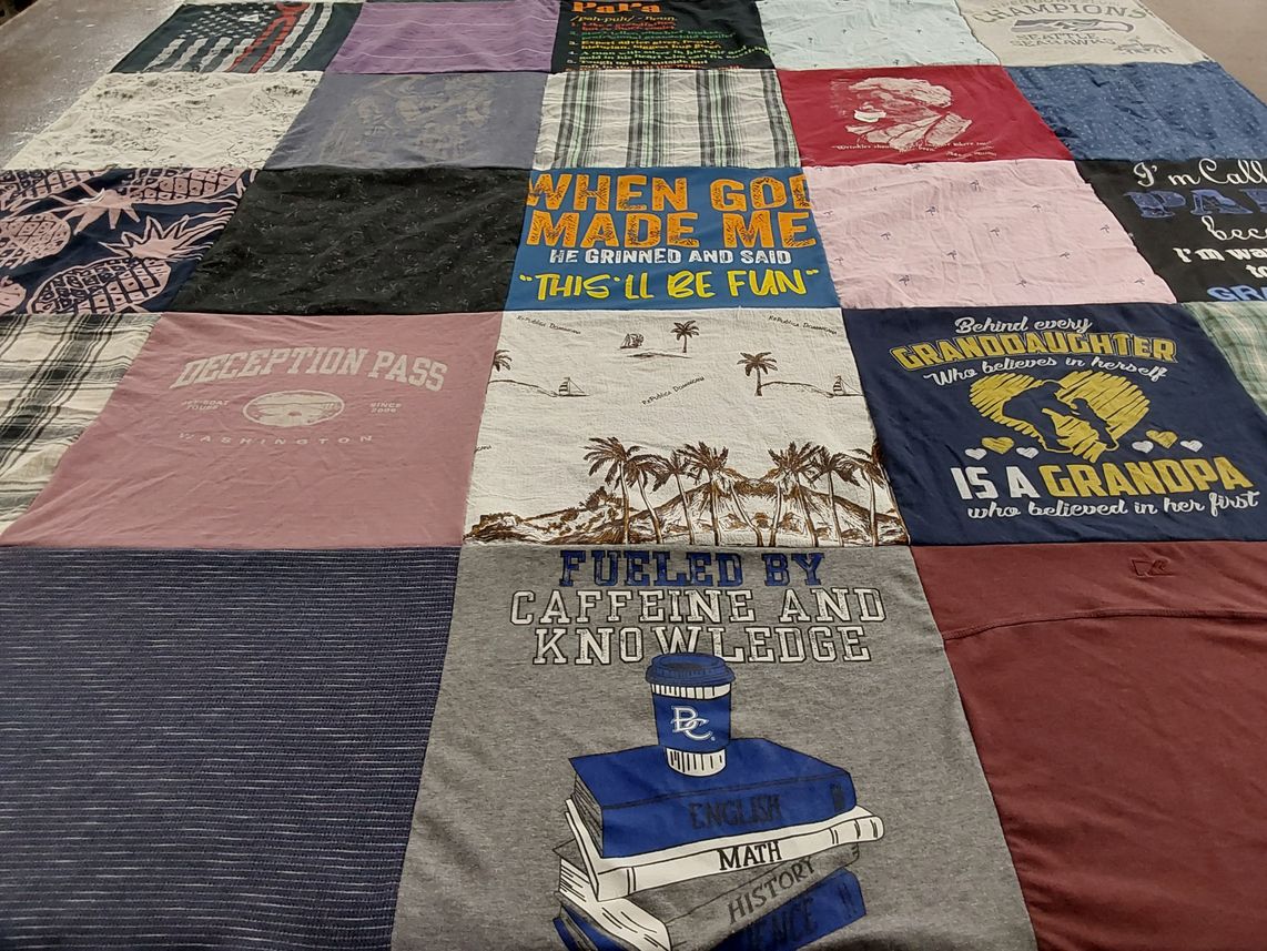 T-shirt quilt from dc, college by Tanya from TX