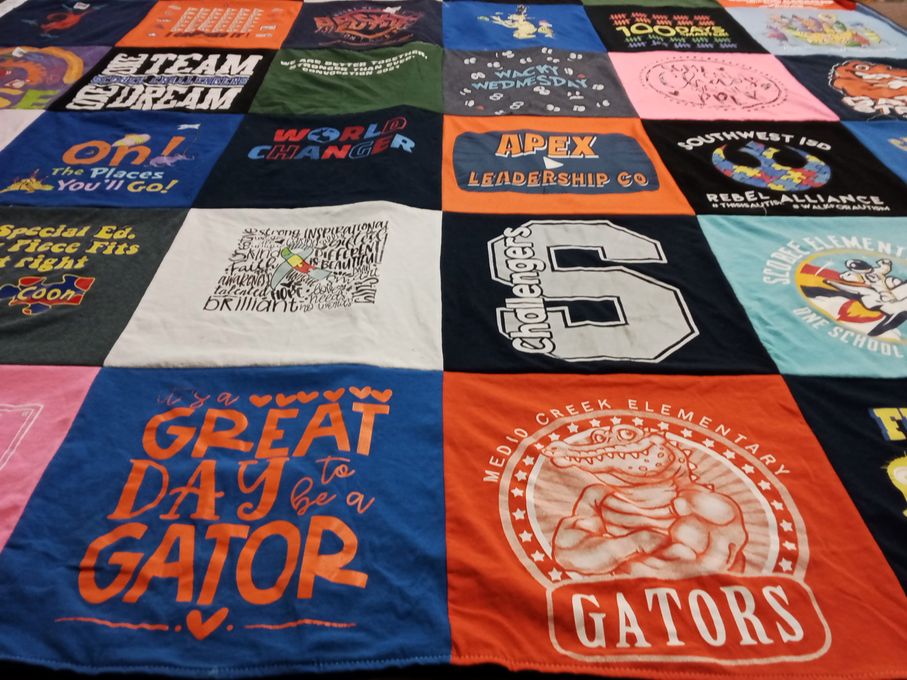 T-shirt quilt featuring gators by meredith from TX