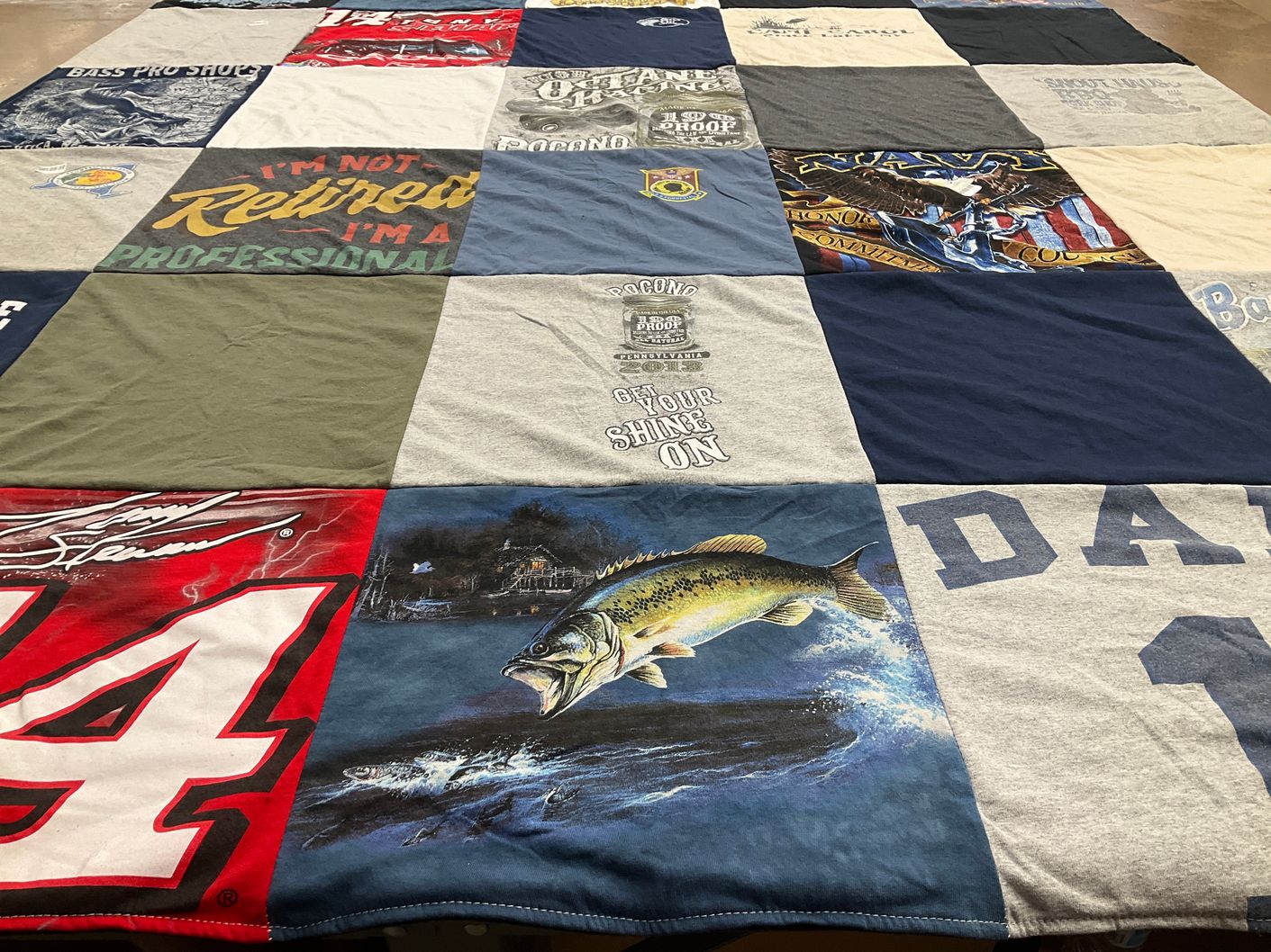 T-shirt quilt featuring nascar by Susan from NY