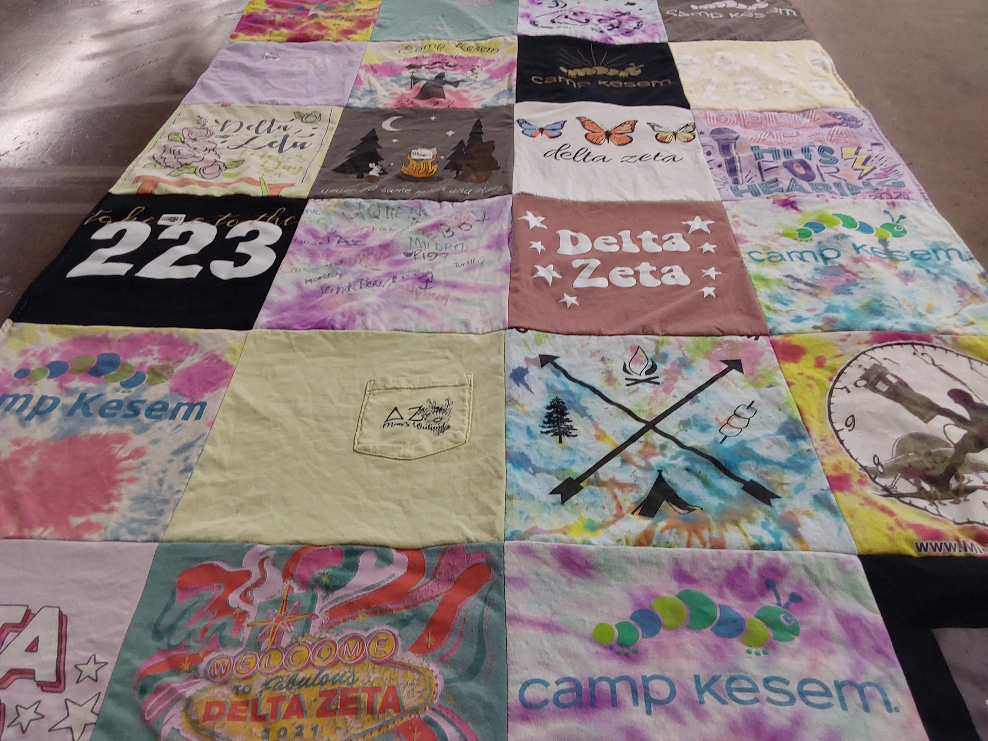 T-shirt quilt from hannah's college by Maya from IA