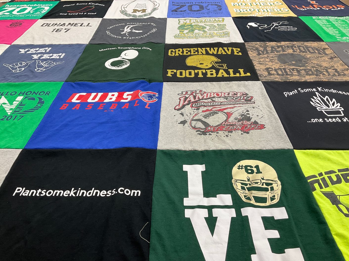 T-shirt quilt featuring cubs baseball by Jason from IL