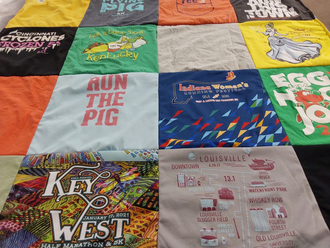 T-shirt quilt from louisville university by RAE from KY
