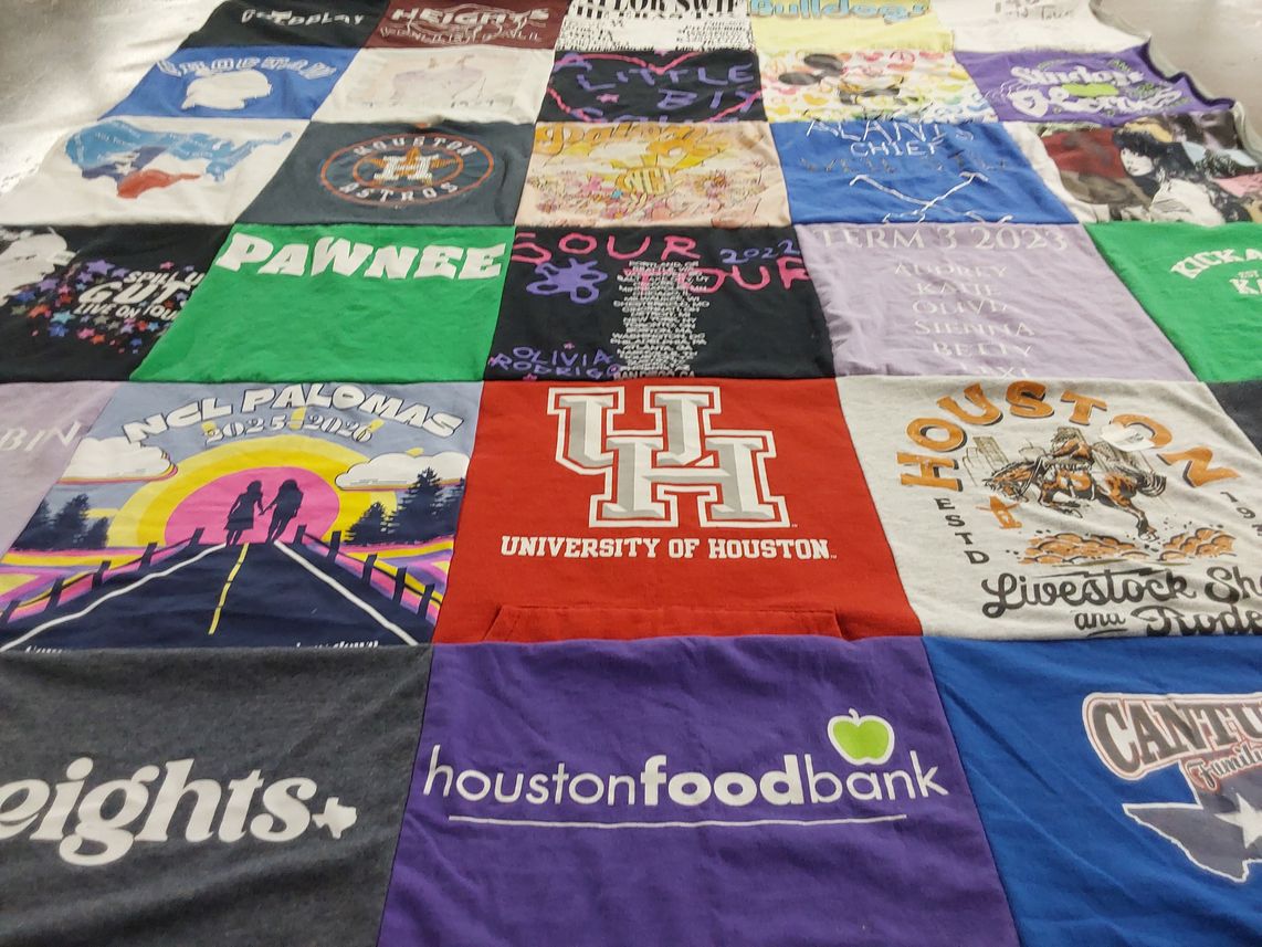 T-shirt quilt from university of houston by JoAnn from TX
