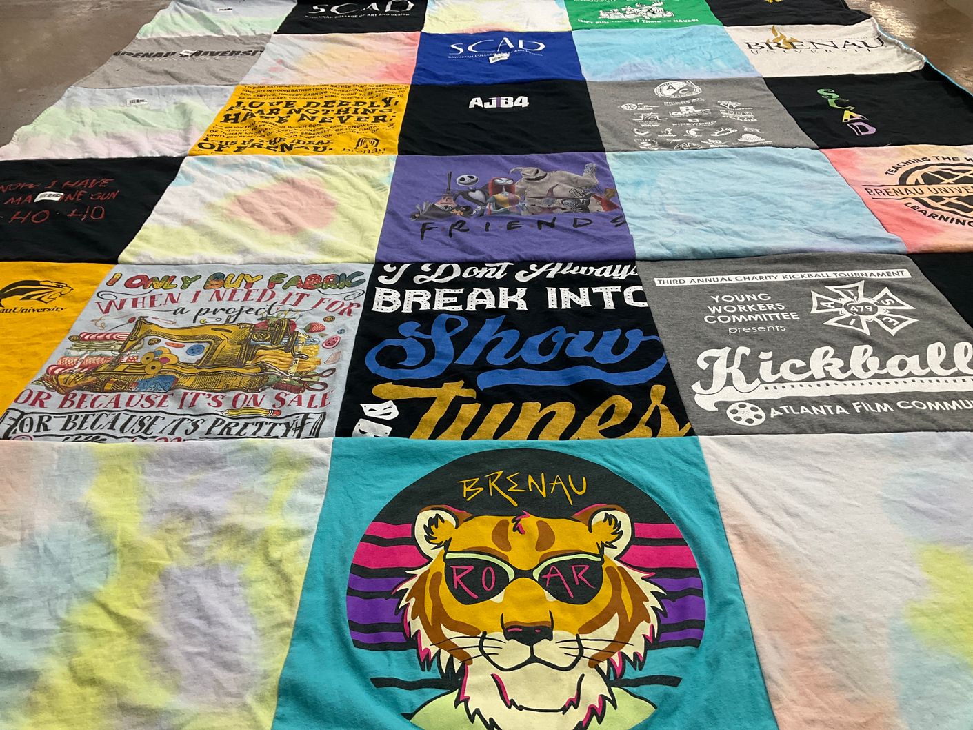 T-shirt quilt from brenau university, savannah college of art and design by Alyssa from GA