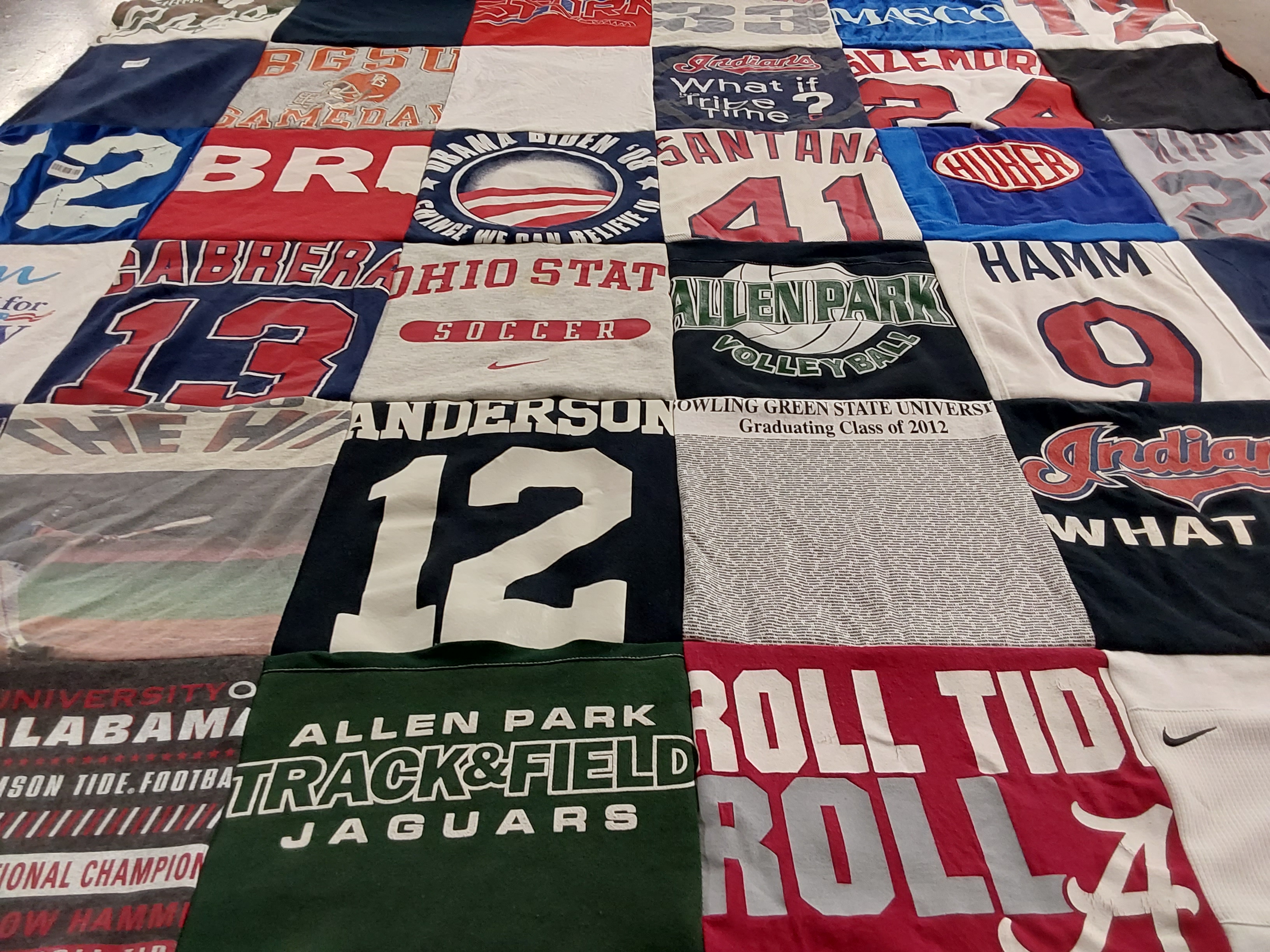 T-shirt quilt featuring indiana university by Larry from MI