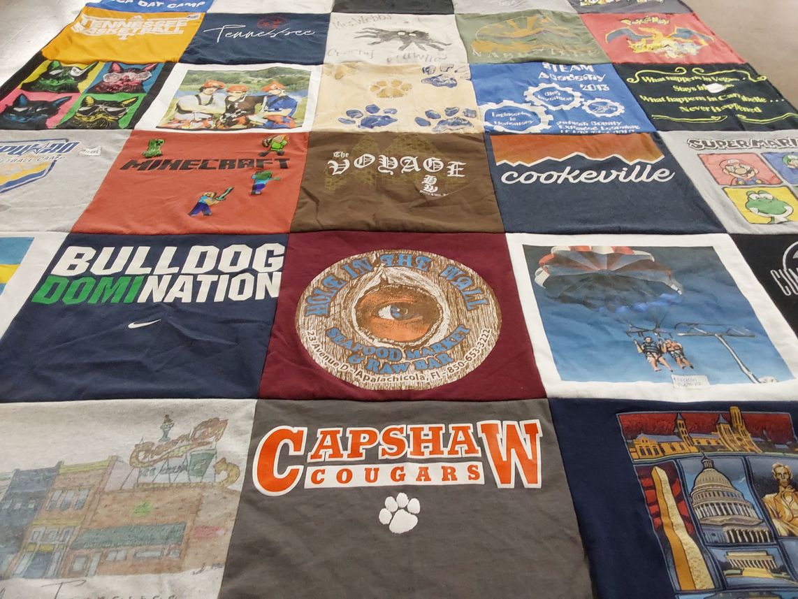 T-shirt quilt featuring bulldogs by Marianne from TN