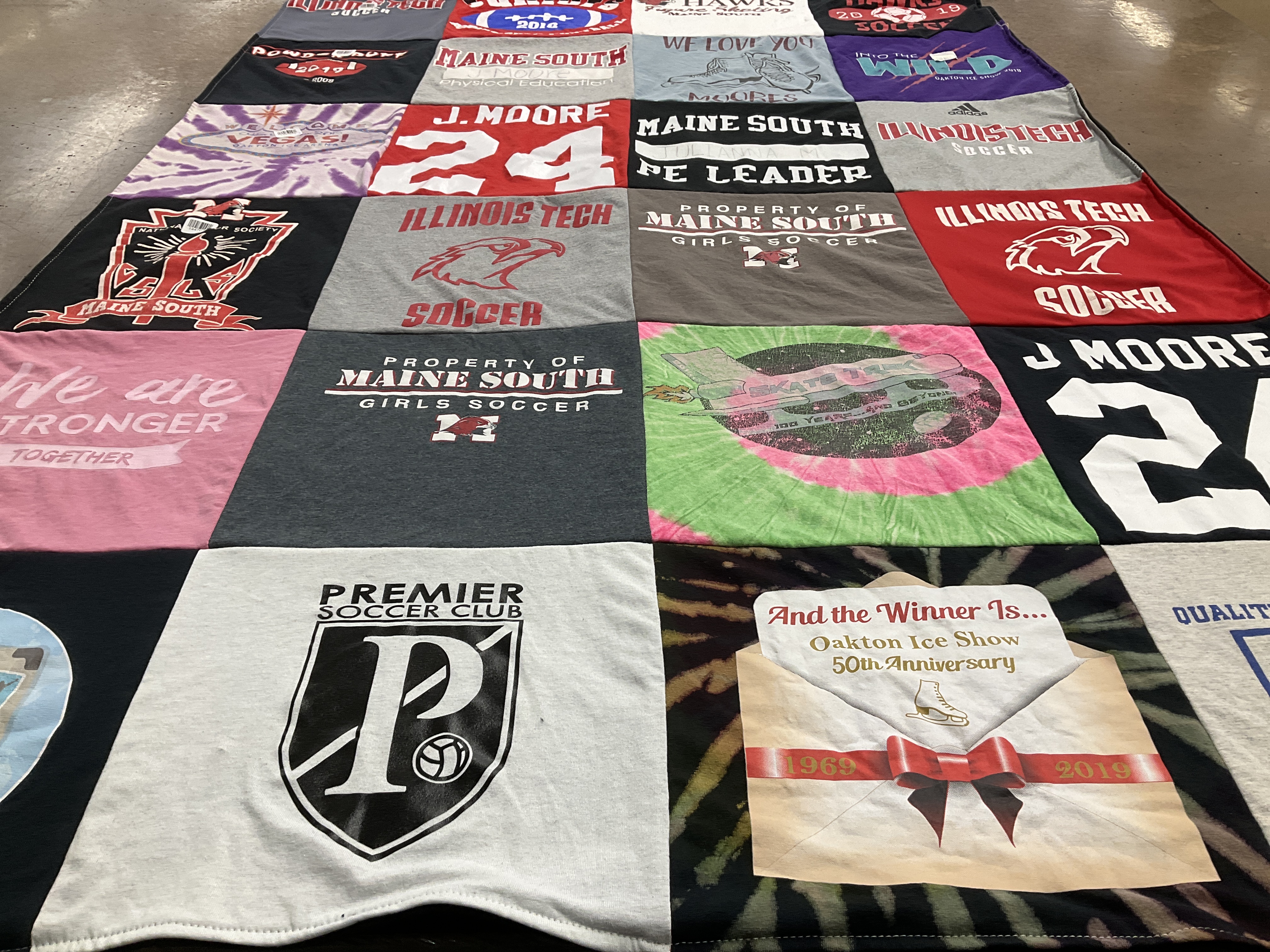T-shirt quilt featuring maine south high school soccer by PaulaMarie from IL