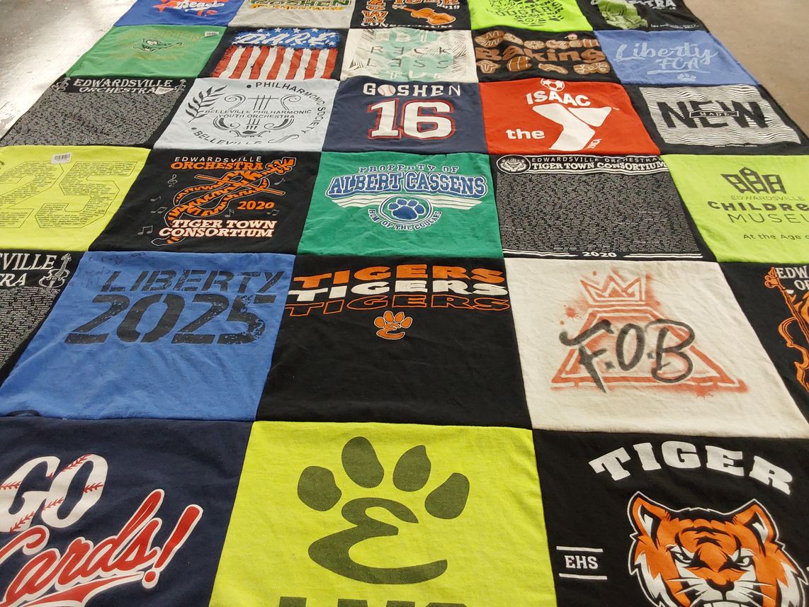 T-shirt quilt featuring edwardsville tigers by Bethany from IL