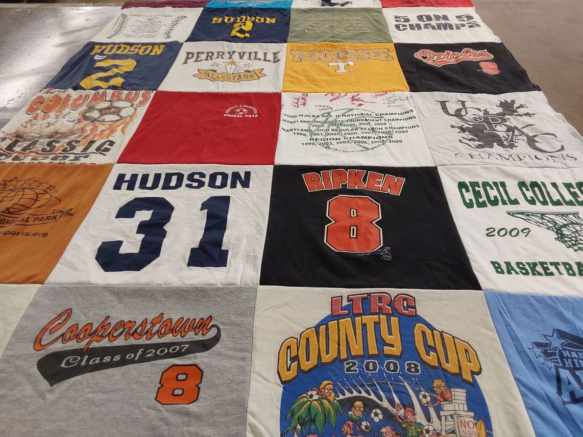 T-shirt quilt from cecil college by Krysia from MD
