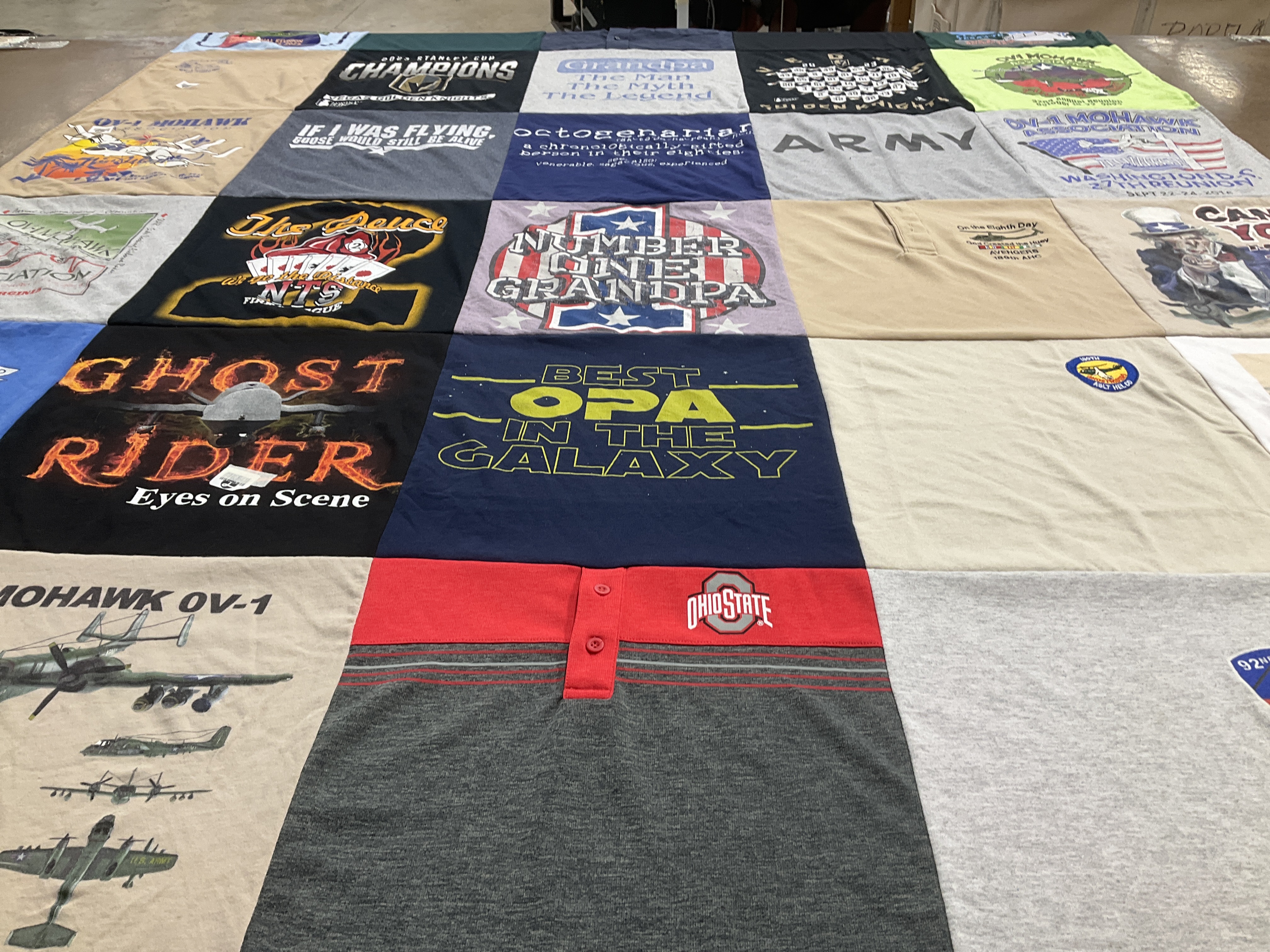 T-shirt quilt from ohio state university by Cheryl from NV