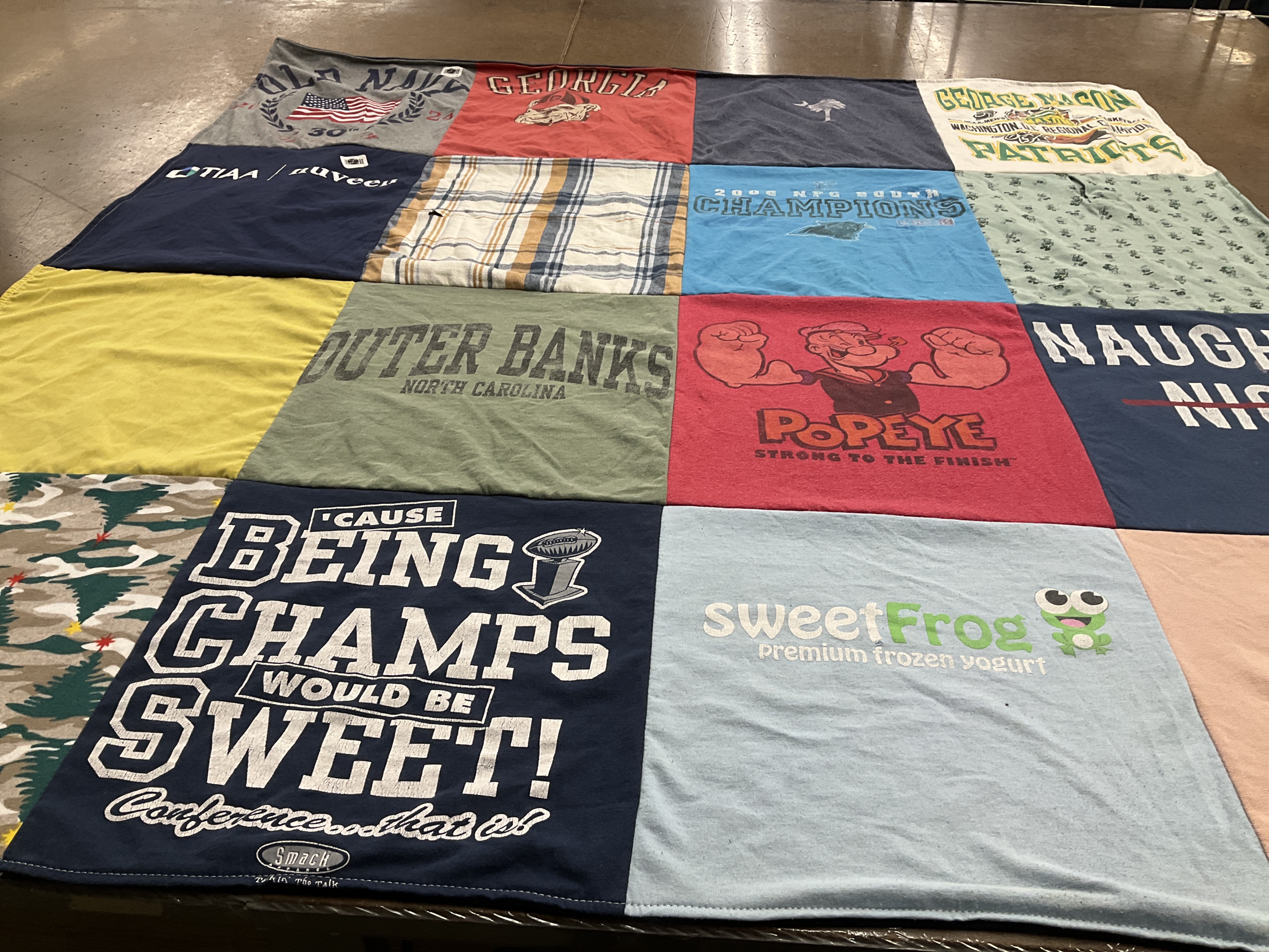 T-shirt quilt featuring carolina panthers by Shelley from NC