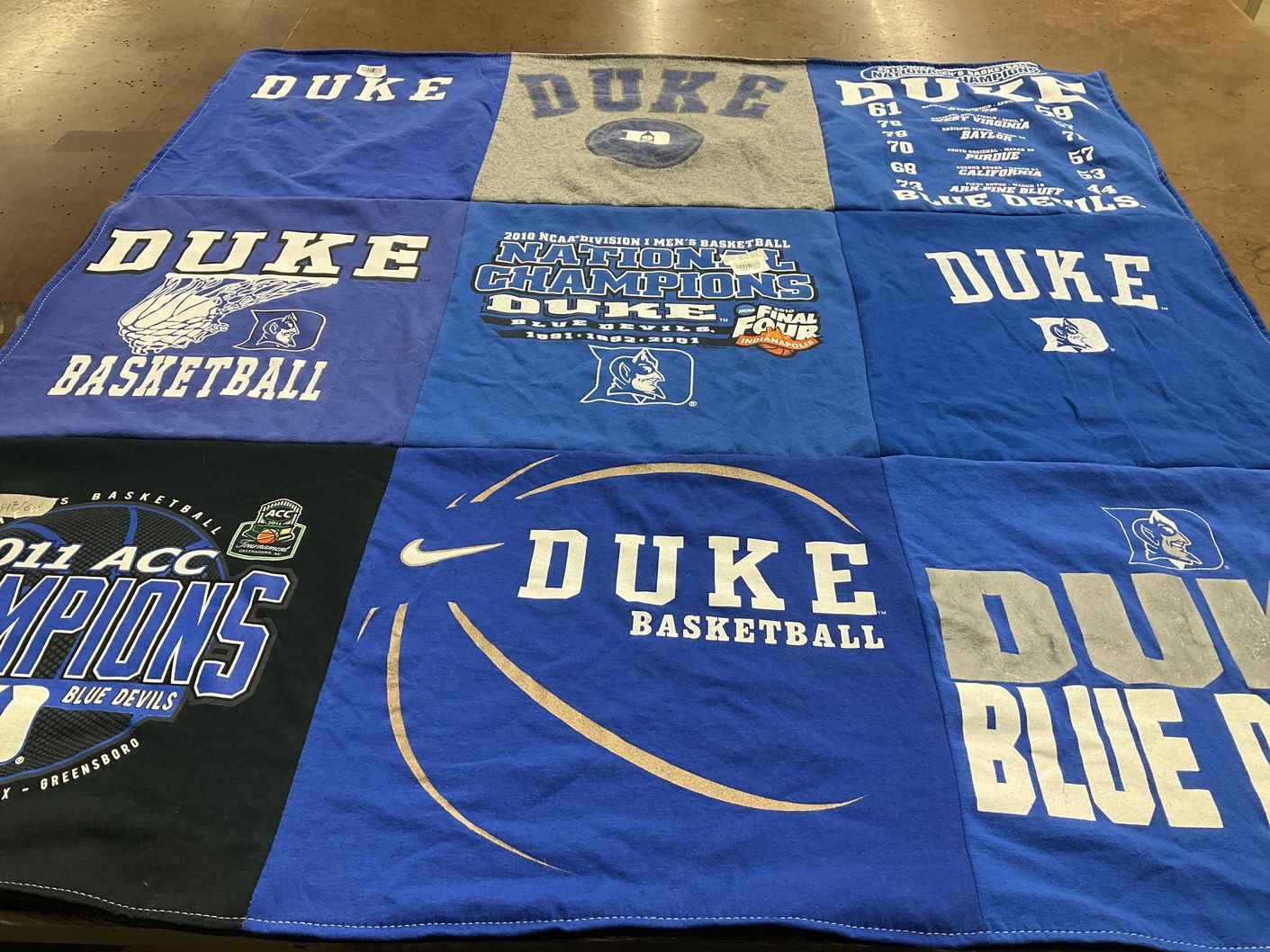 T-shirt quilt featuring duke university basketball by DJ from CO