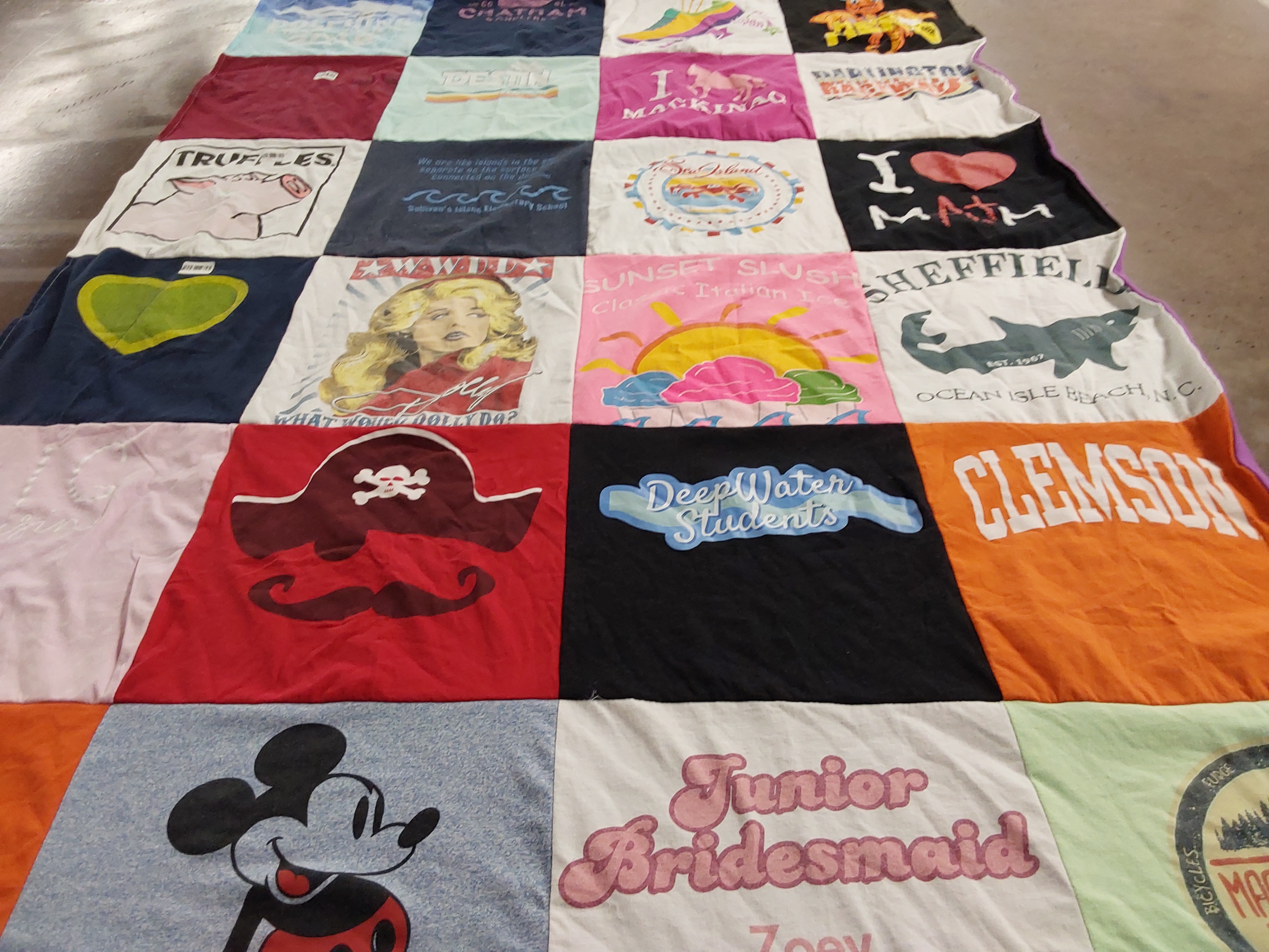 T-shirt quilt from clemson university by Elizabeth from SC