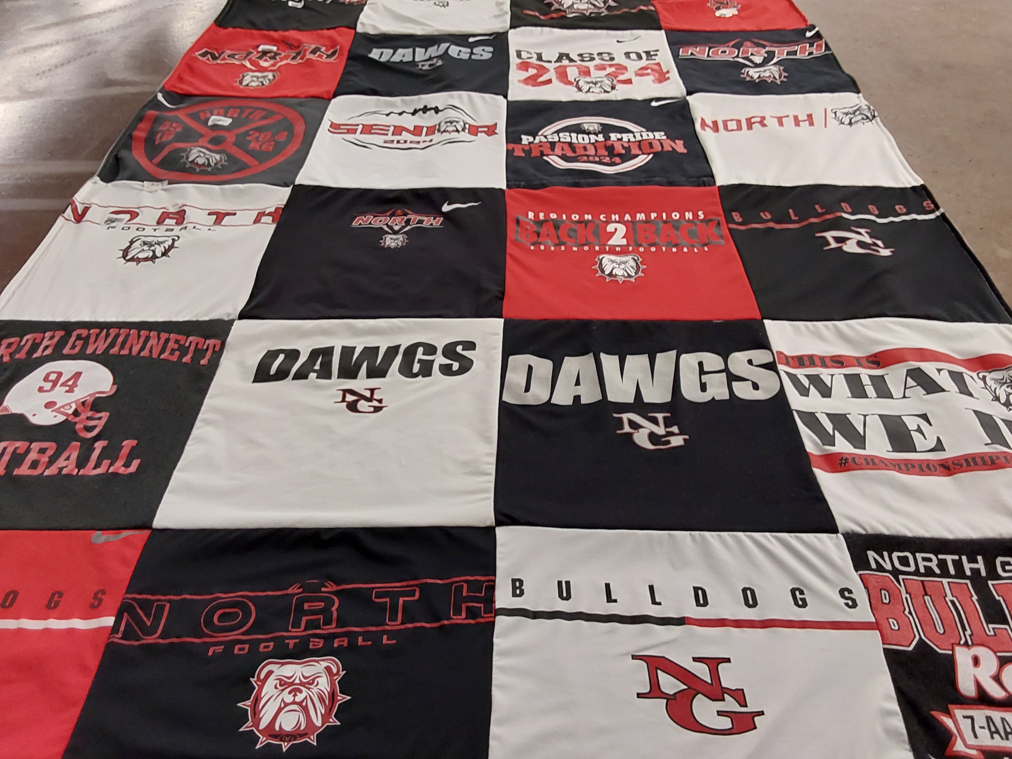 T-shirt quilt featuring north gwinnett football by Nicolle from GA