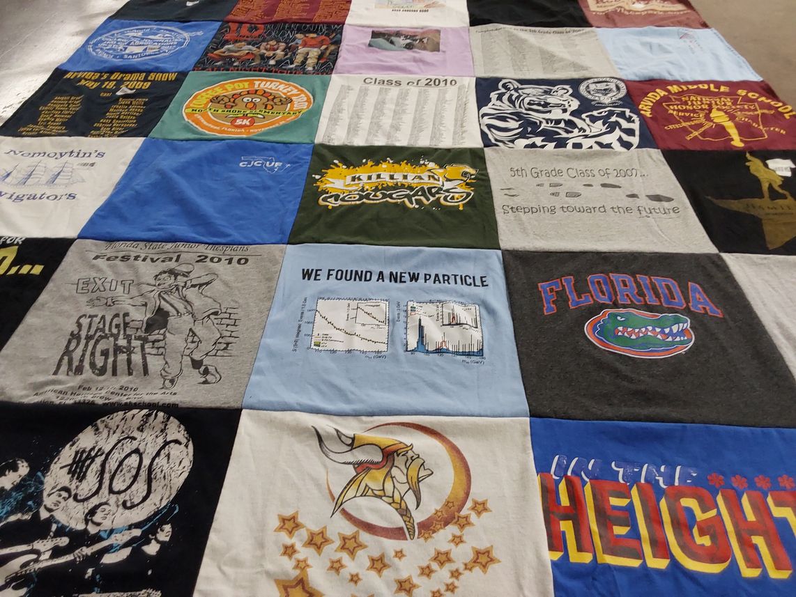 T-shirt quilt featuring florida gators by Abby from PA