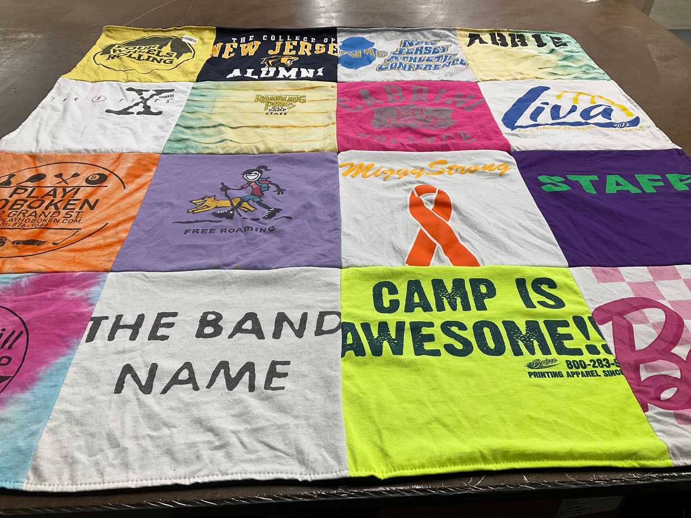 T-shirt quilt from the college of new jersey by Abbie from NJ