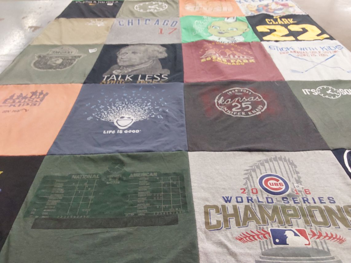 T-shirt quilt featuring chicago cubs by Teresa from IL
